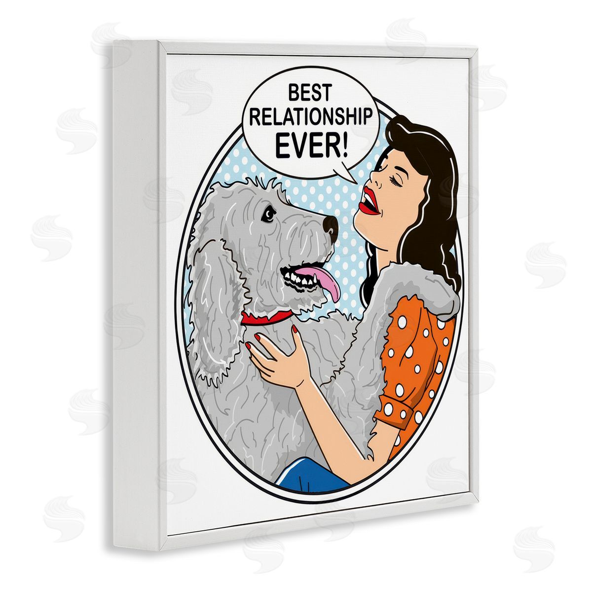 Dog Is Good Best Relationship Ever Dog White Framed Giclee Wall Art Print