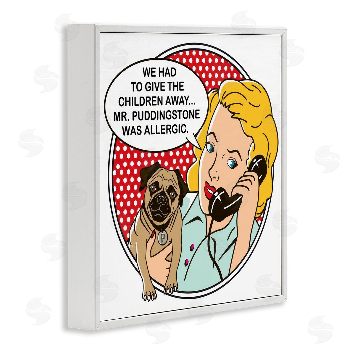 Dog Is Good Give The Children Away White Framed Giclee Wall Art Print