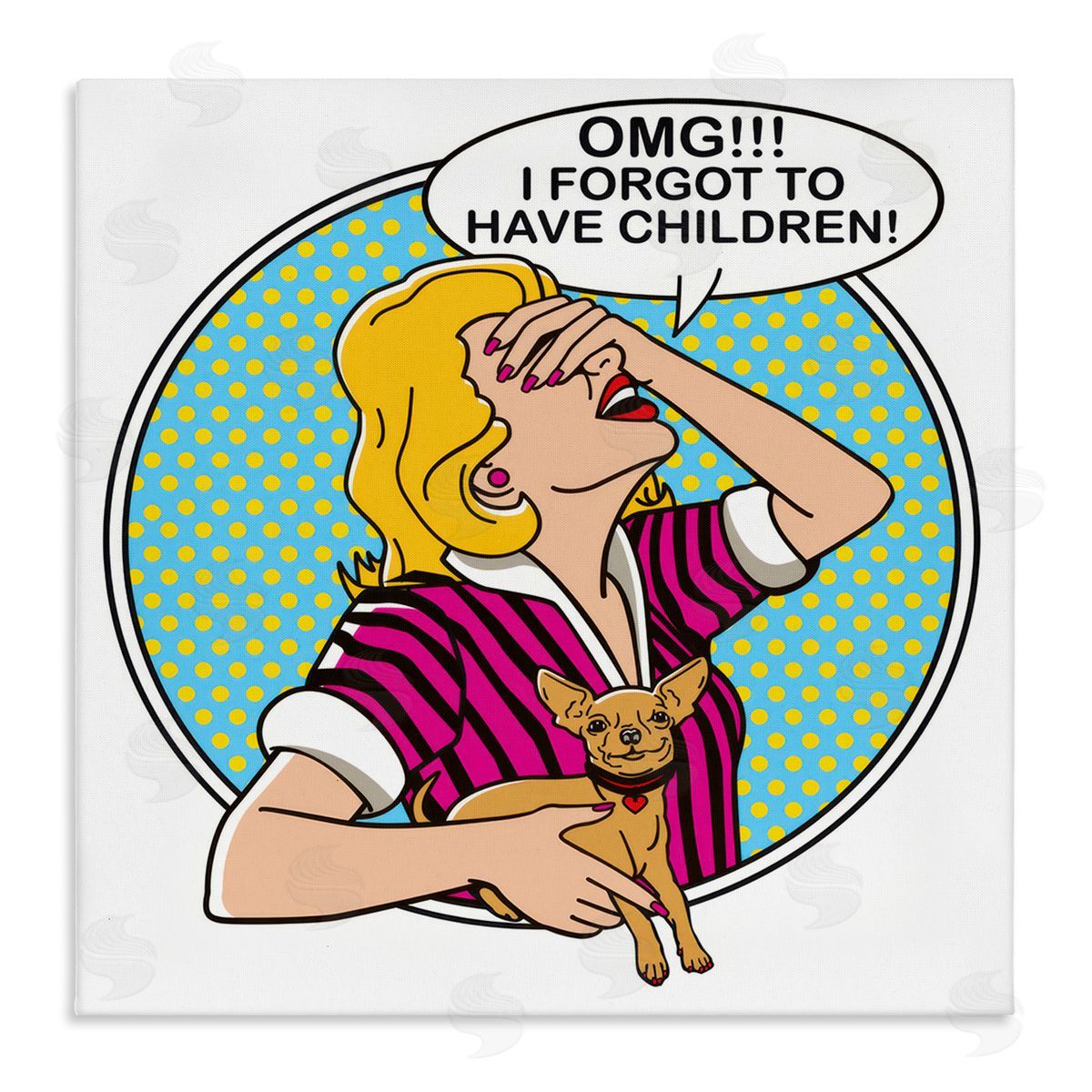 Dog Is Good Forgot To Have Children Canvas Wall Art Print