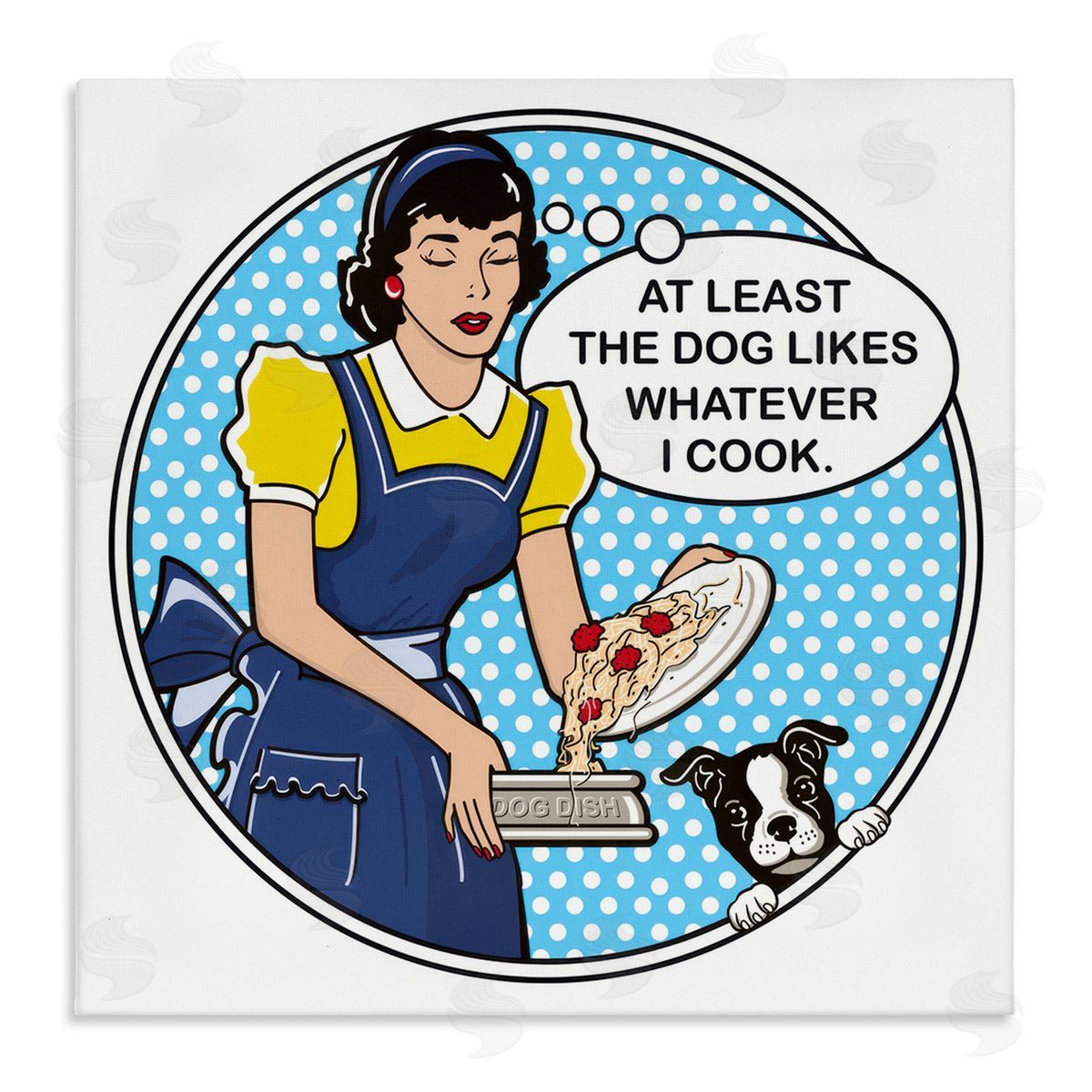 Dog Is Good Funny Vintage Dog Phrase Canvas Wall Art Print