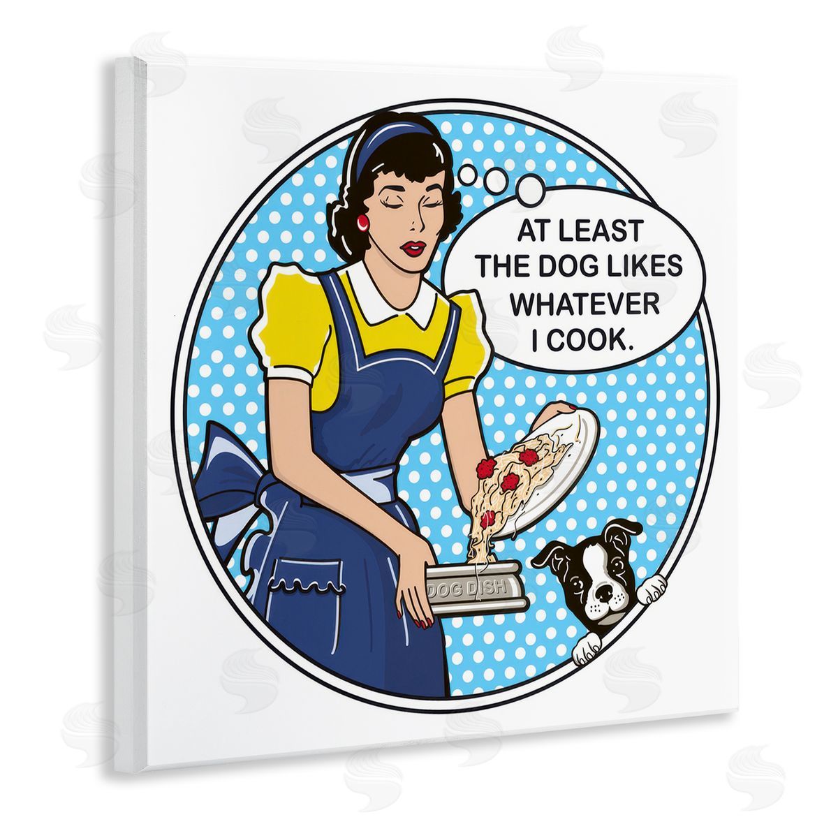 Dog Is Good Funny Vintage Dog Phrase Wooden Wall Plaque Art Print