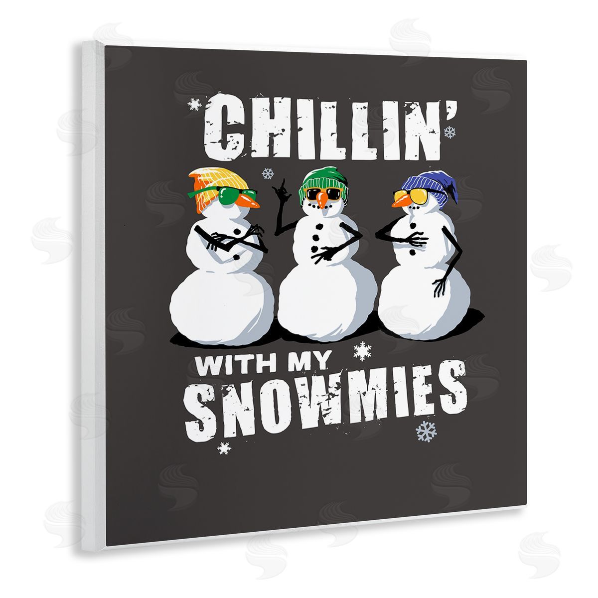 Chillin' With Snowmies Snowmen Wood Plaque Wall Art, Home Decor by Jedco Brands, Inc.