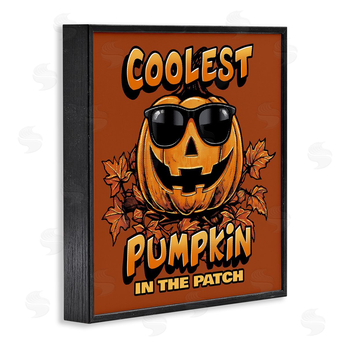 Jedco Brands Inc. Coolest Pumpkin with Sunglasses Black Framed Giclee Wall Art Print