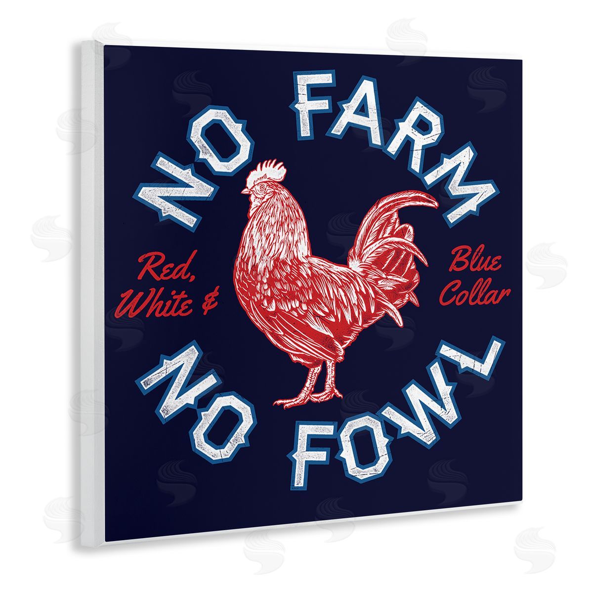 Jedco Brands Inc. No Farm or Fowl Wooden Wall Plaque Art Print
