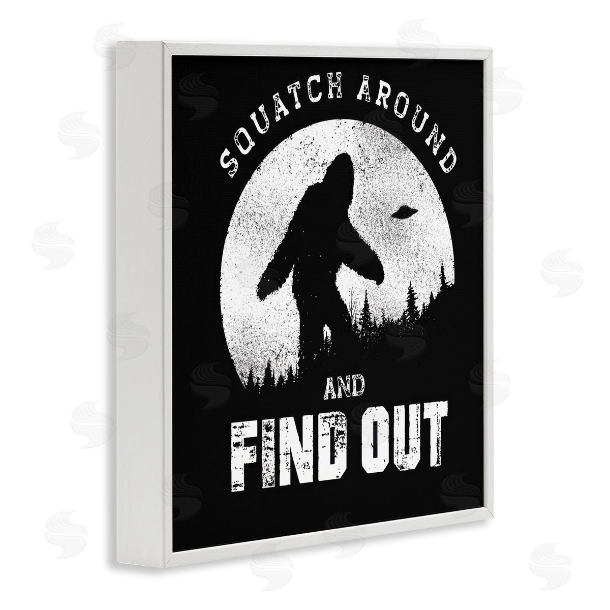 Jedco Brands Inc. Funny Mythical Monster Saying White Framed Giclee Wall Art Print