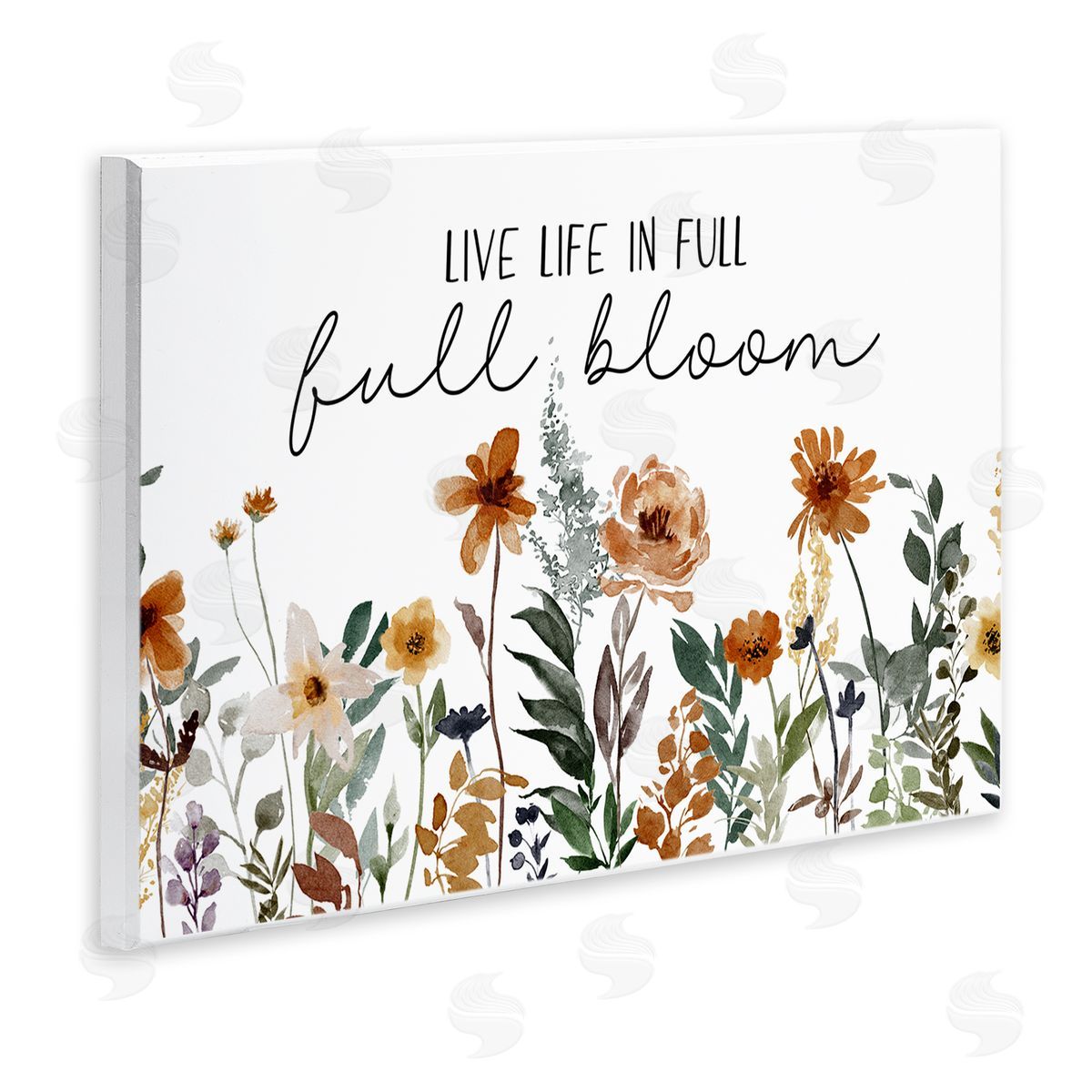 JJ Design House LLC Full Bloom Sentiment Wooden Wall Plaque Art Print