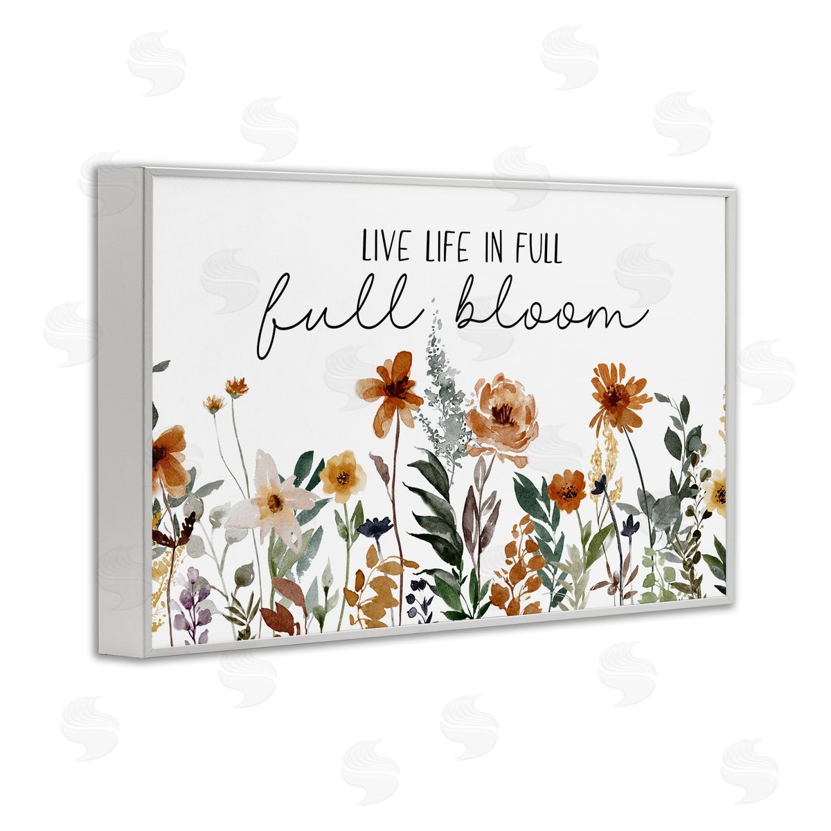 JJ Design House LLC Full Bloom Sentiment White Framed Giclee Wall Art Print