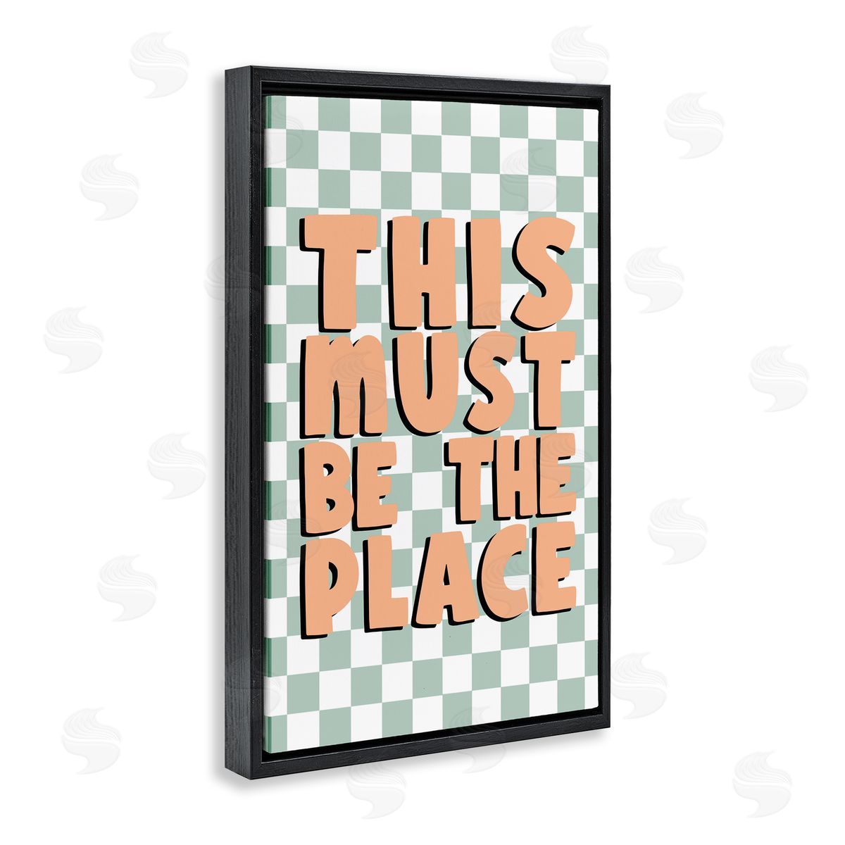 JJ Design House LLC Retro Must Be The Place Black Floating Frame Canvas Wall Art Print