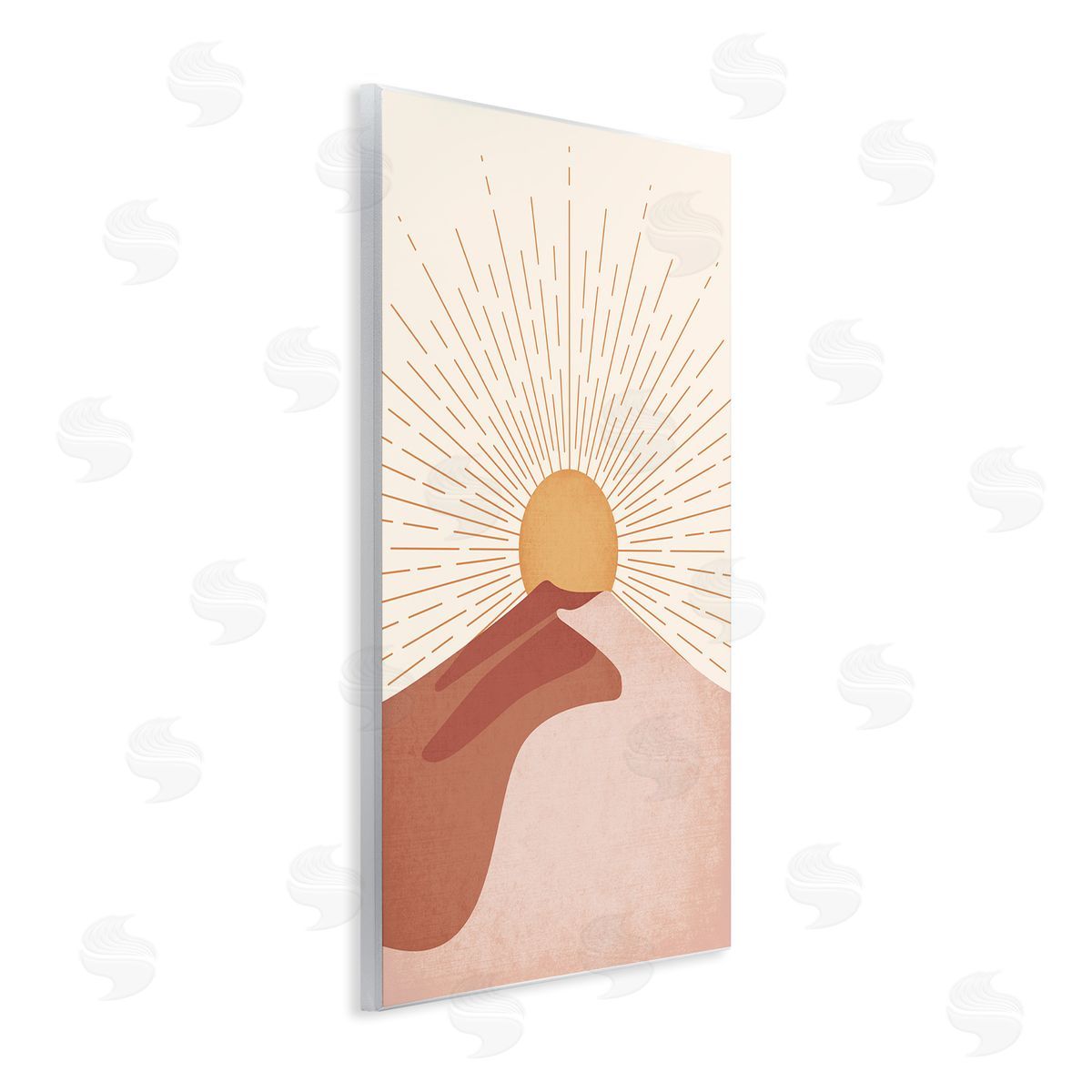 JJ Design House LLC Sand Dune & Sun Rays Wooden Wall Plaque Art Print