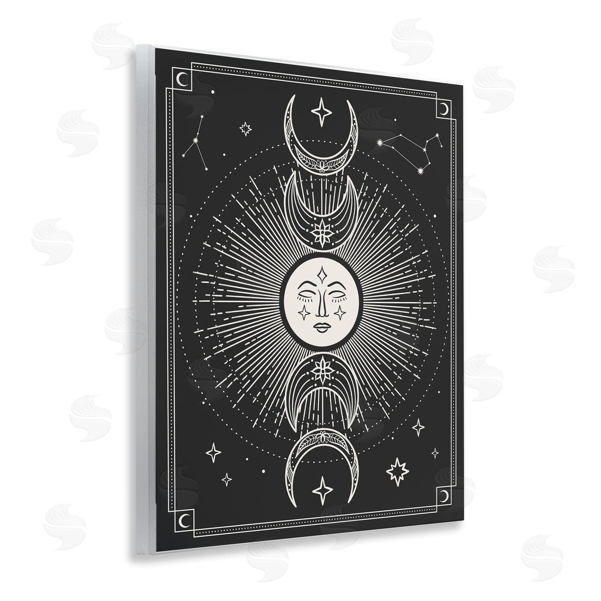 JJ Design House LLC Moon Cycle Pattern Wooden Wall Plaque Art Print