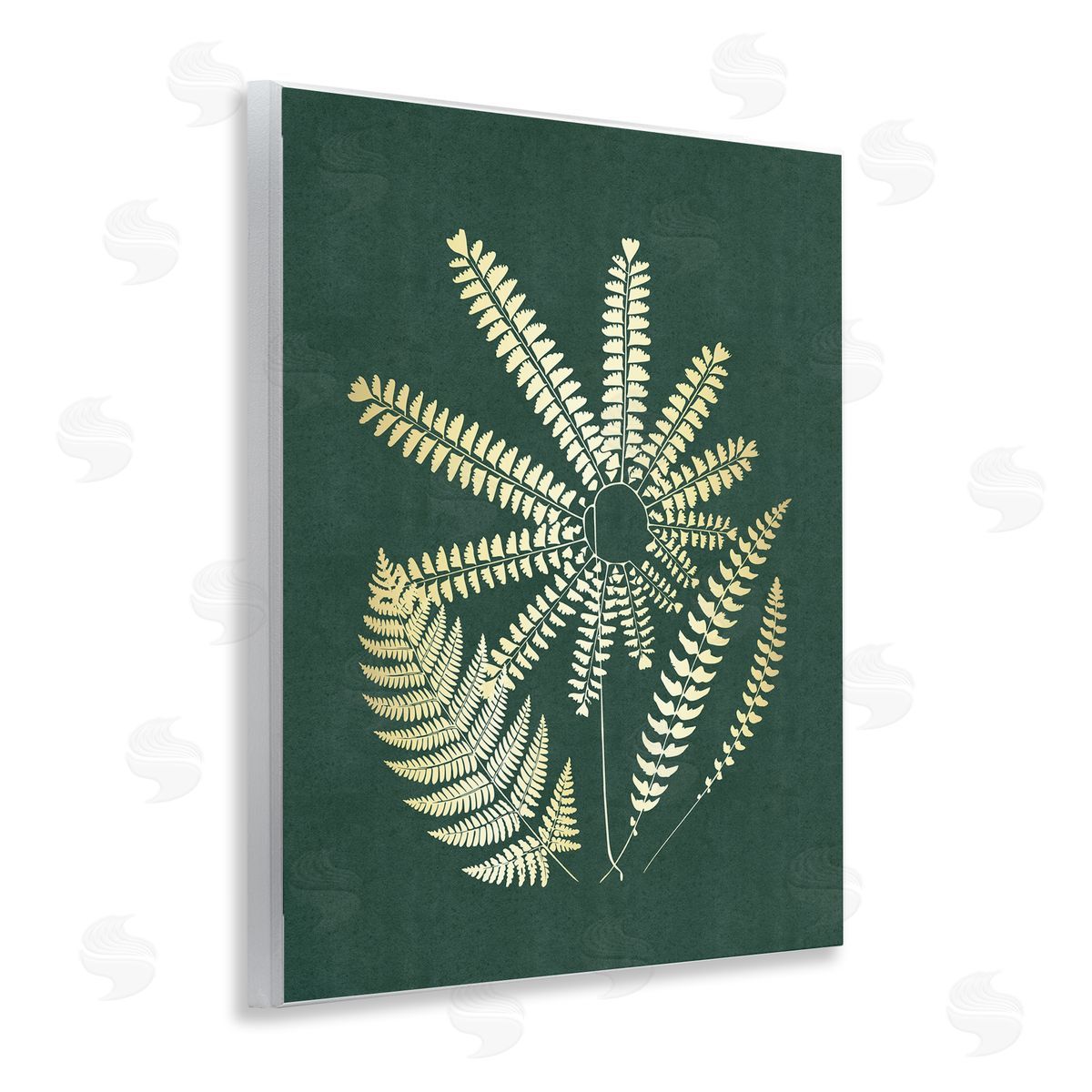 JJ Design House LLC Fern Sprigs Flower Shape Wooden Wall Plaque Art Print