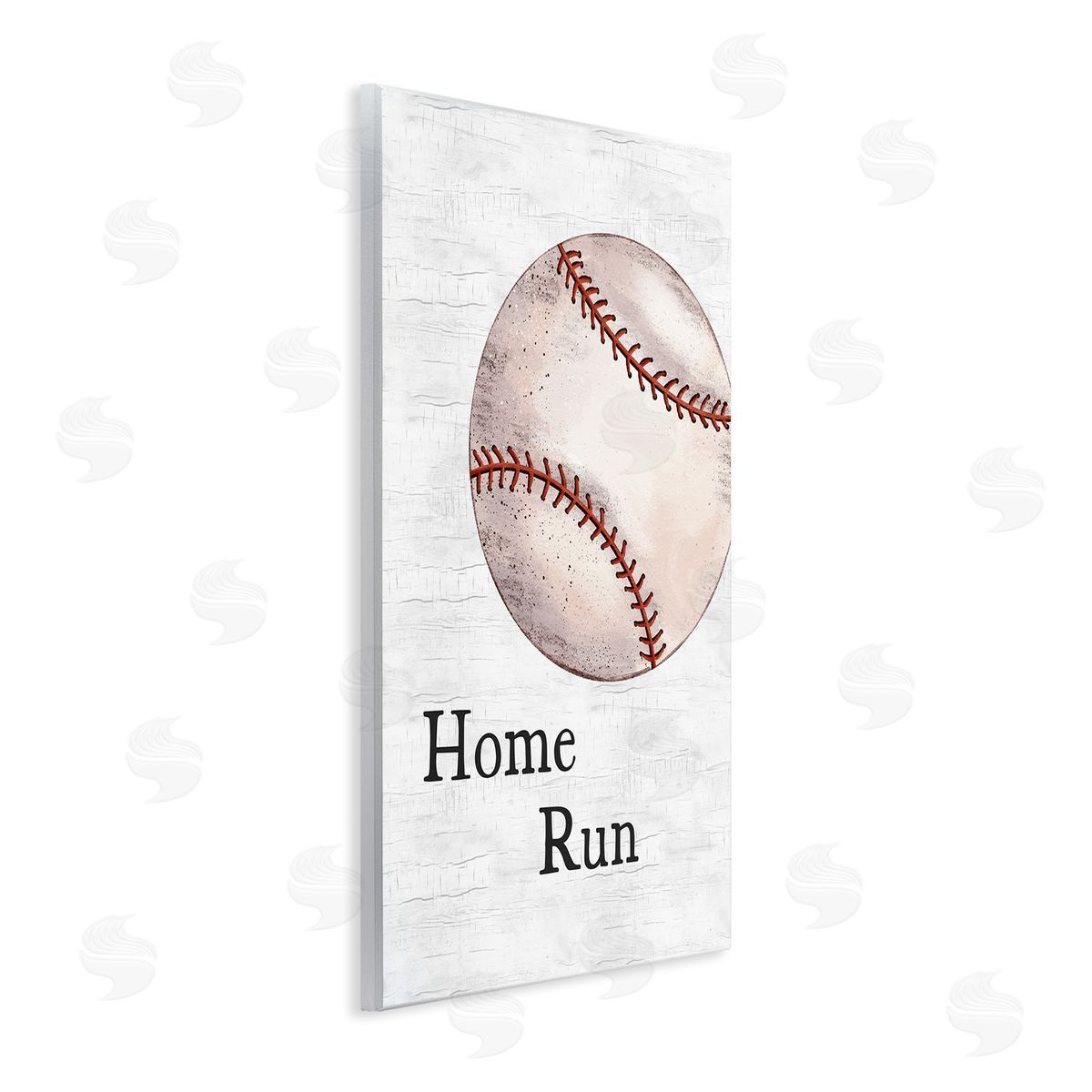 JJ Design House LLC Home Run Baseball Wooden Wall Plaque Art Print