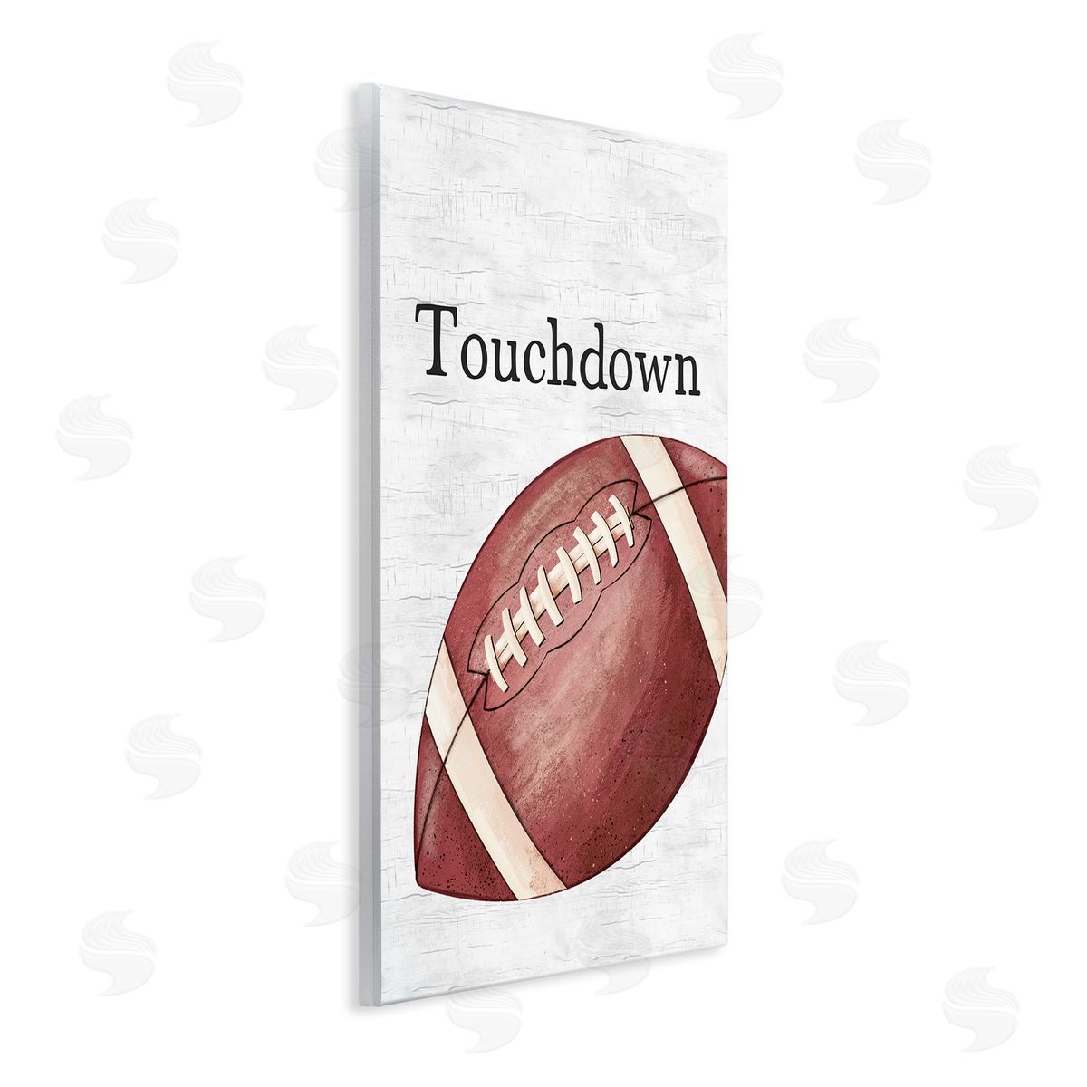 JJ Design House LLC Touchdown with Football Wooden Wall Plaque Art Print