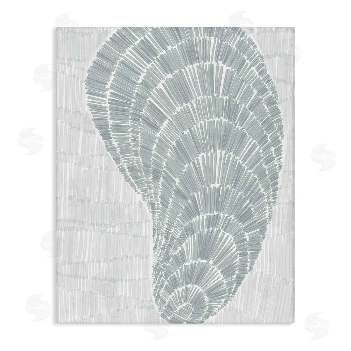 Jetty Home LLC Sketched Oyster Shell Canvas Wall Art Print