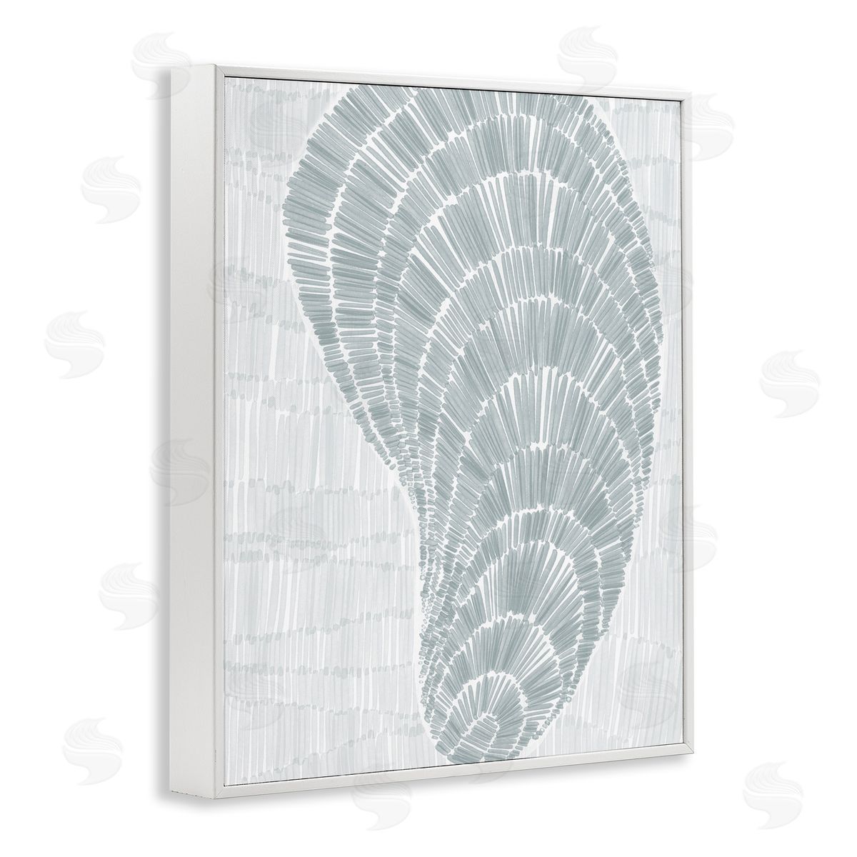 Jetty Home LLC Sketched Oyster Shell White Framed Giclee Wall Art Print