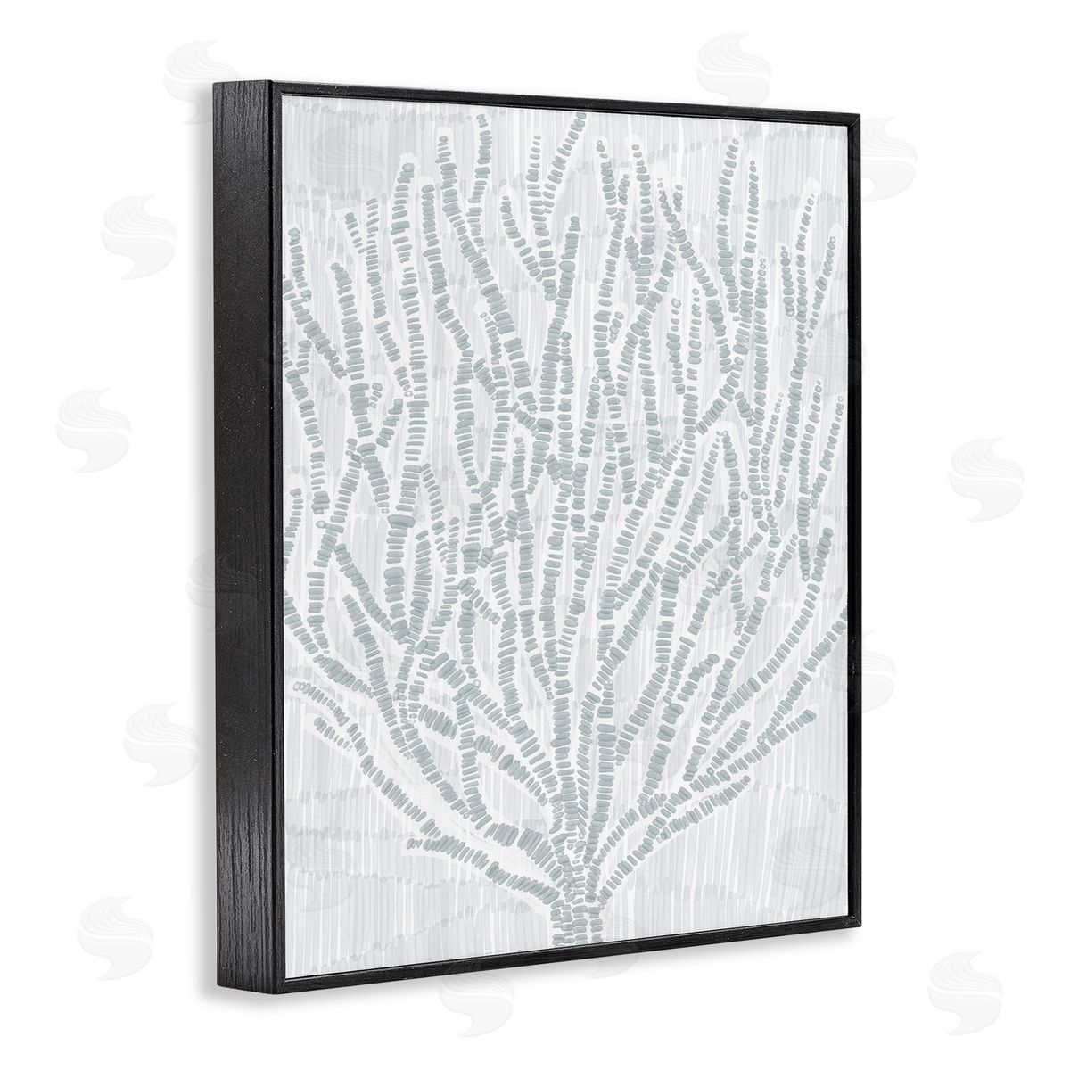 Jetty Home LLC Sketched Coral Sprigs Black Framed Giclee Wall Art Print
