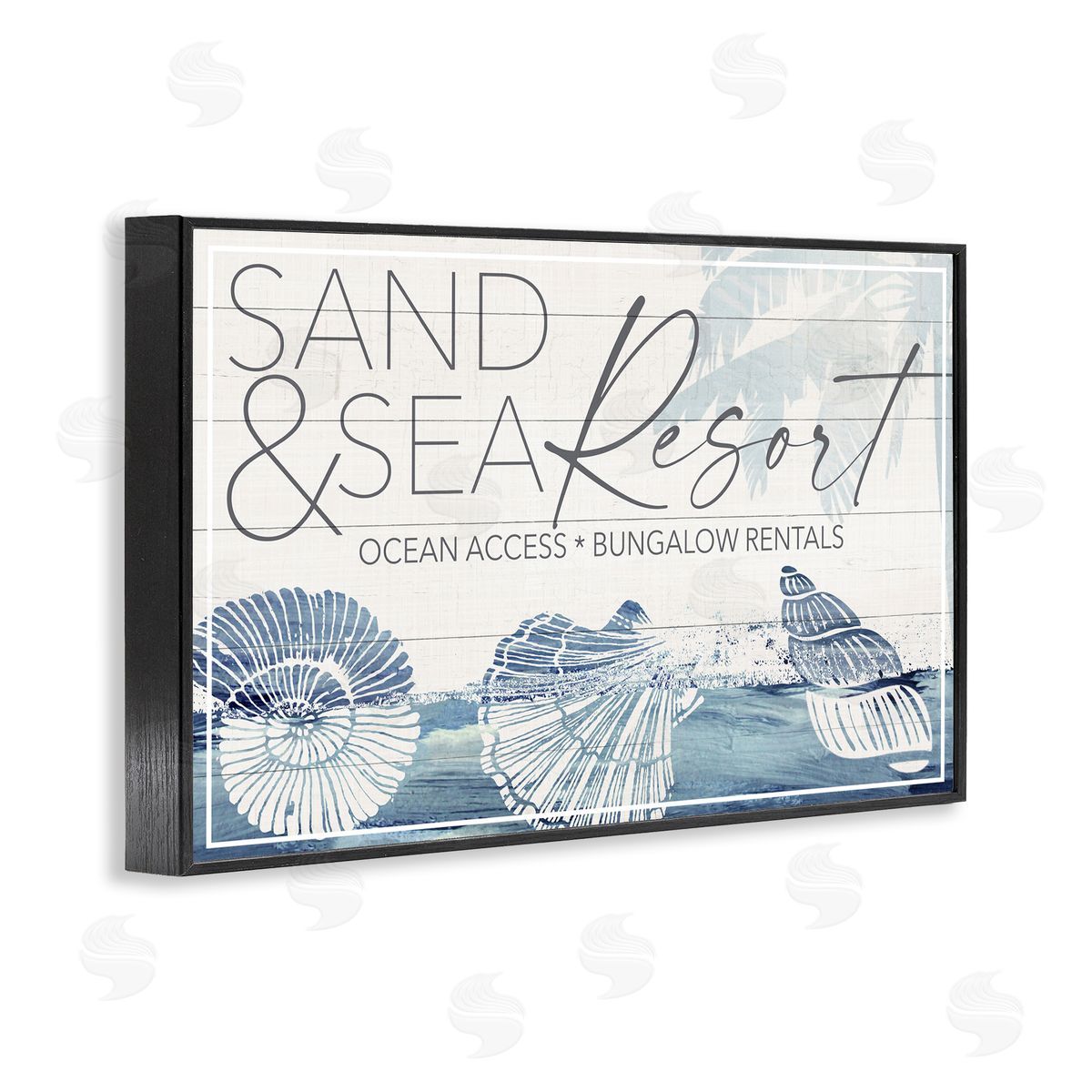Fluidity/PDR LLC. Sand & Sea Resort Black Framed Giclee Wall Art Print