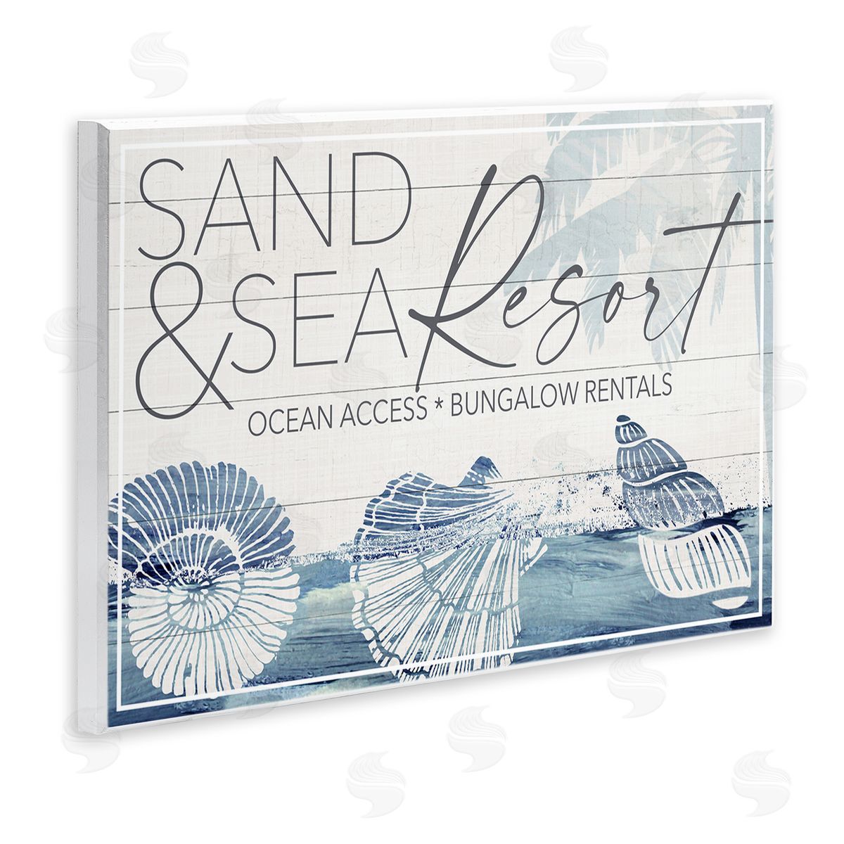 Fluidity/PDR LLC. Sand & Sea Resort Wooden Wall Plaque Art Print