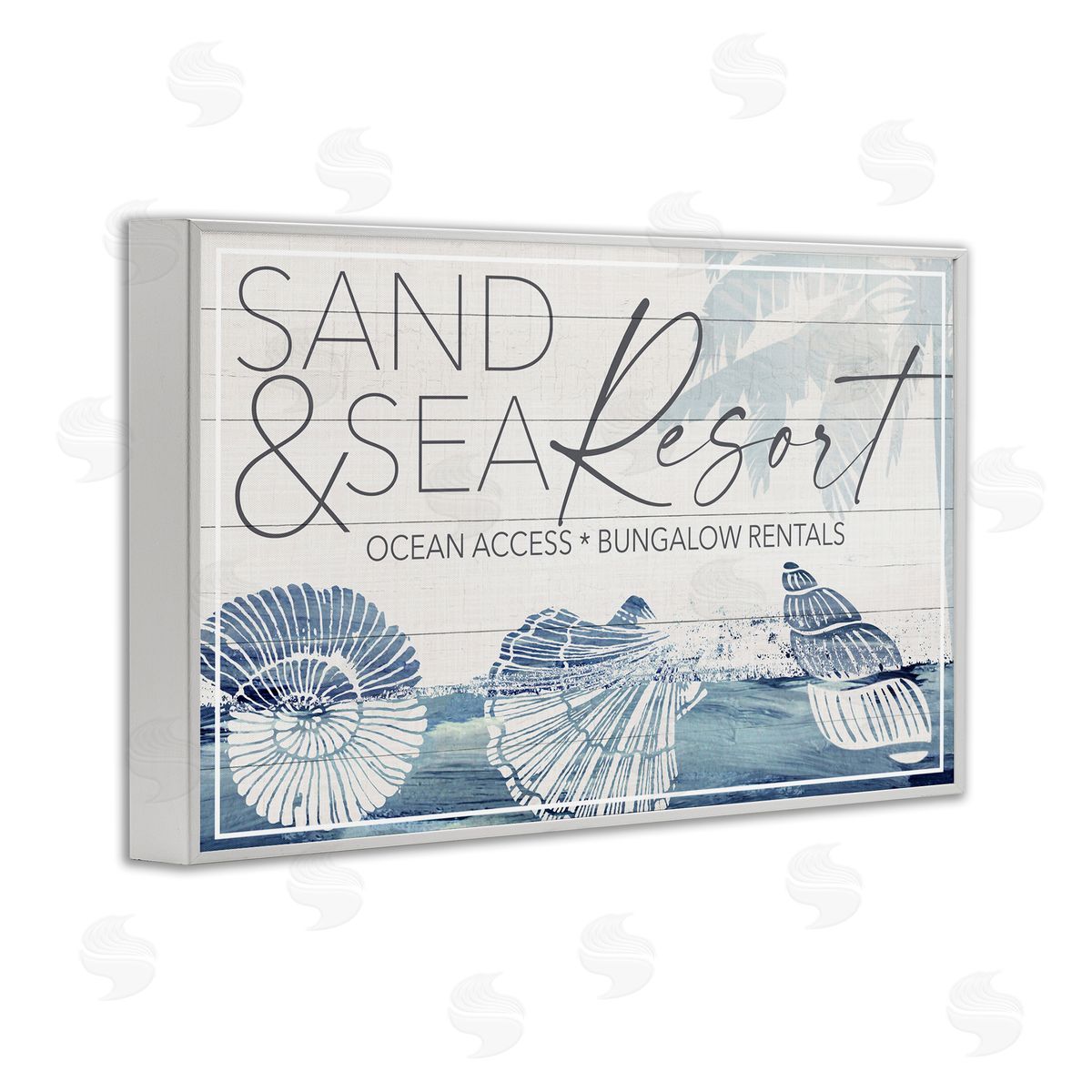 Fluidity/PDR LLC. Sand & Sea Resort White Framed Giclee Wall Art Print