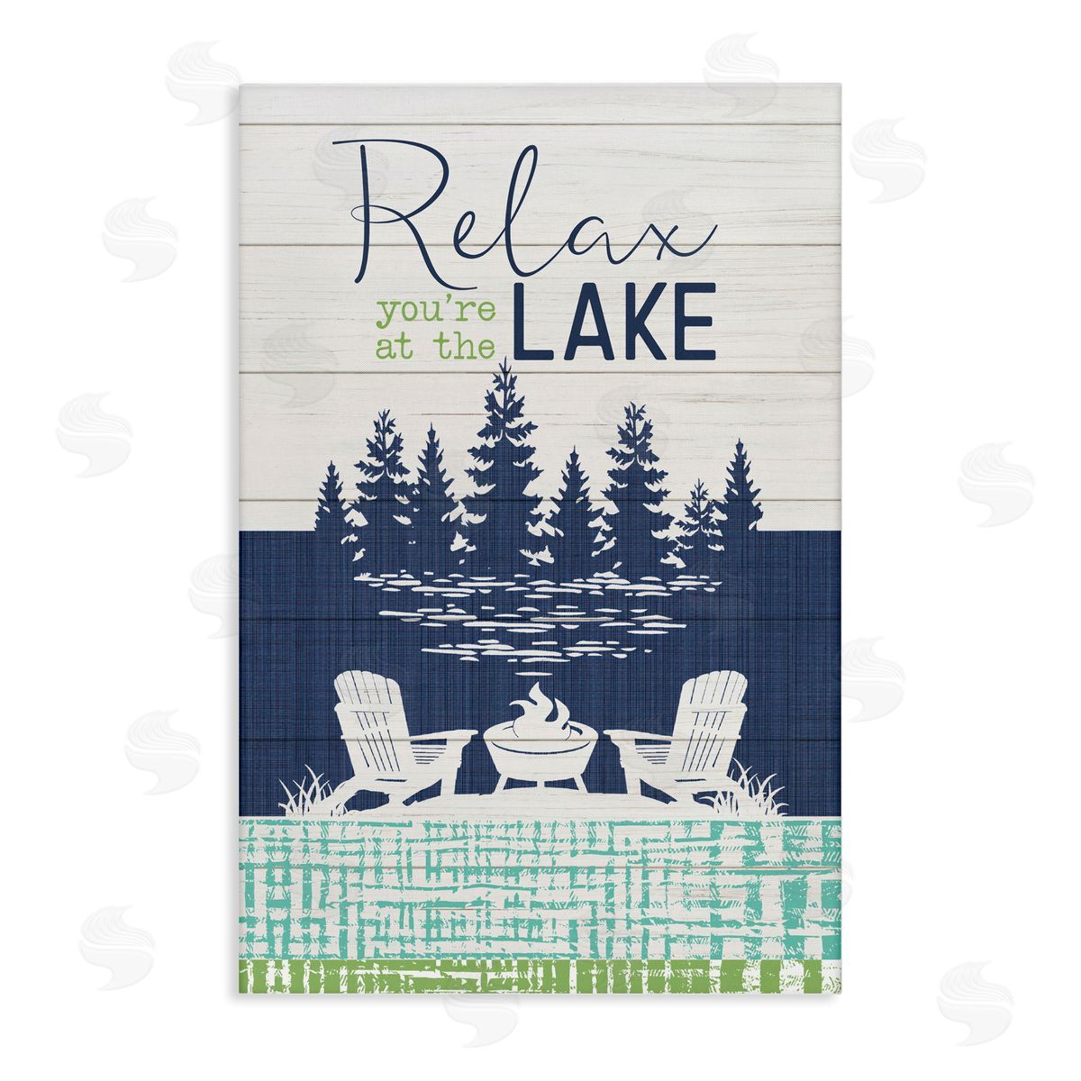 Fluidity/PDR LLC. Relax at Lake Rustic View Canvas Wall Art Print