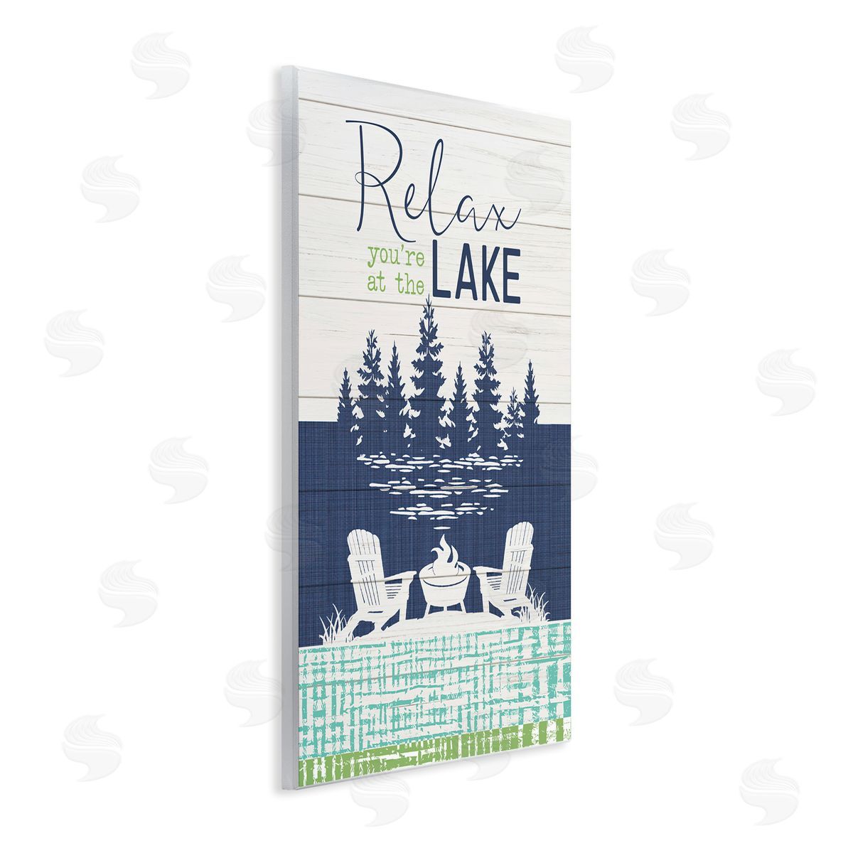 Fluidity/PDR LLC. Relax at Lake Rustic View Wooden Wall Plaque Art Print