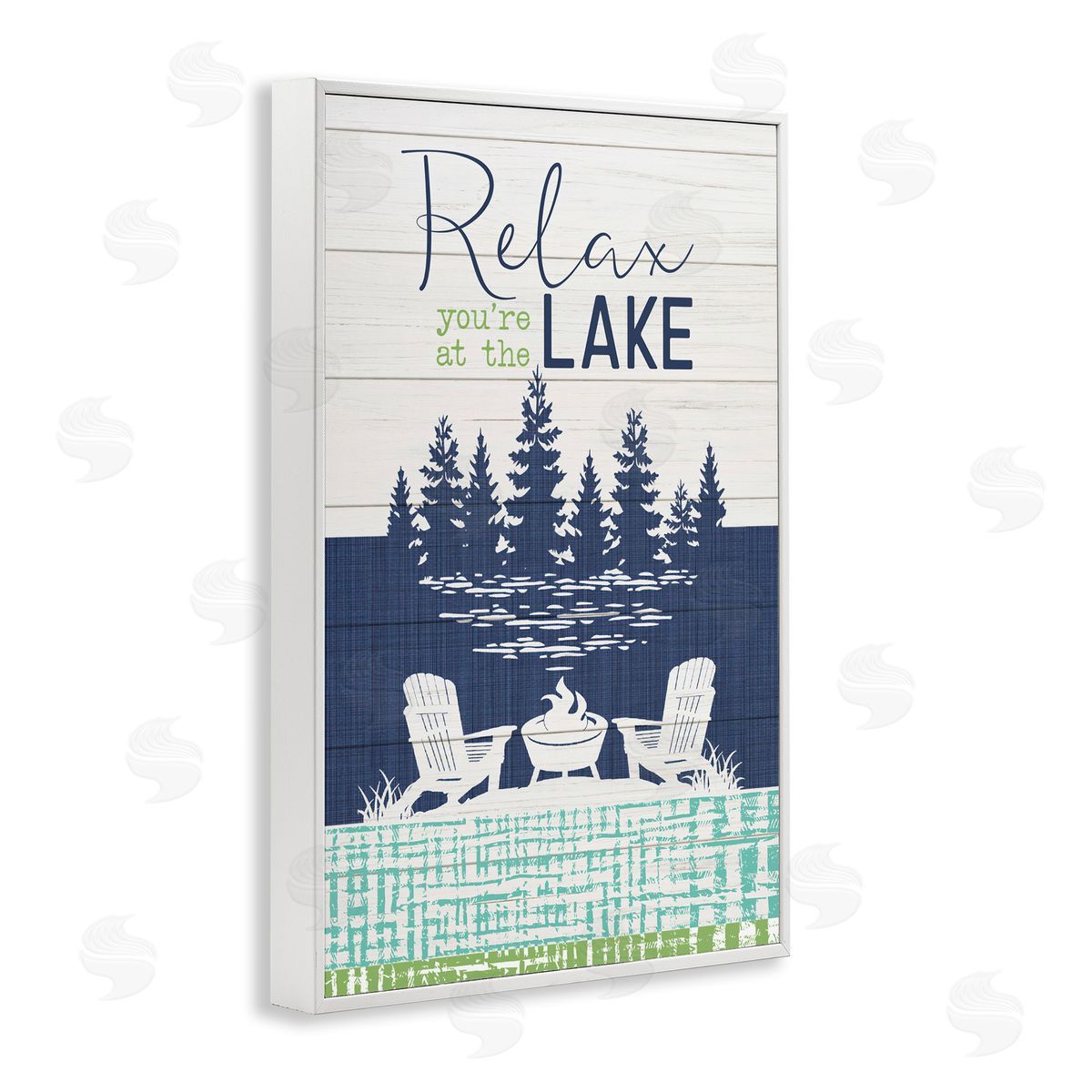 Fluidity/PDR LLC. Relax at Lake Rustic View White Framed Giclee Wall Art Print