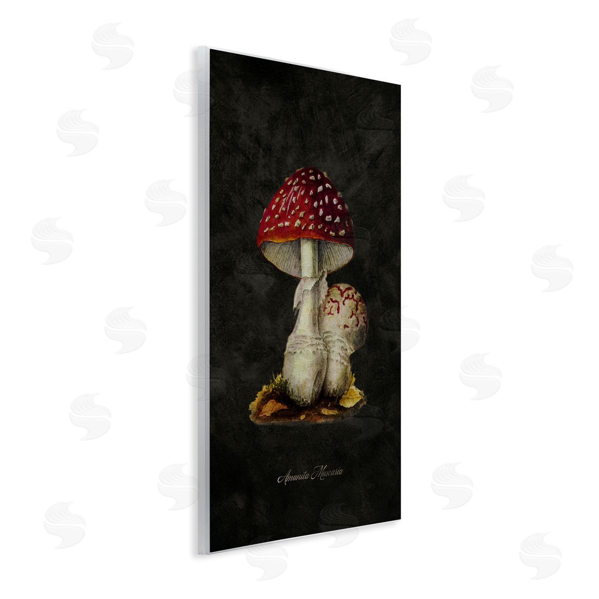 Tina Higgins Designs Inc. Rustic Mushroom Pair Wooden Wall Plaque Art Print