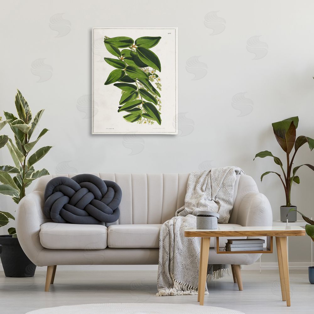 Tina Higgins Designs Inc. Stacked Leaves Botanical Canvas Wall Art Print in Room
