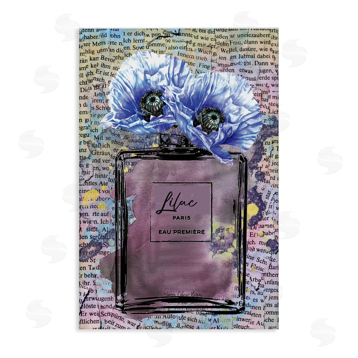 Yvonne Coleman Burney Lilac Perfume with Blossoms Canvas Wall Art Print