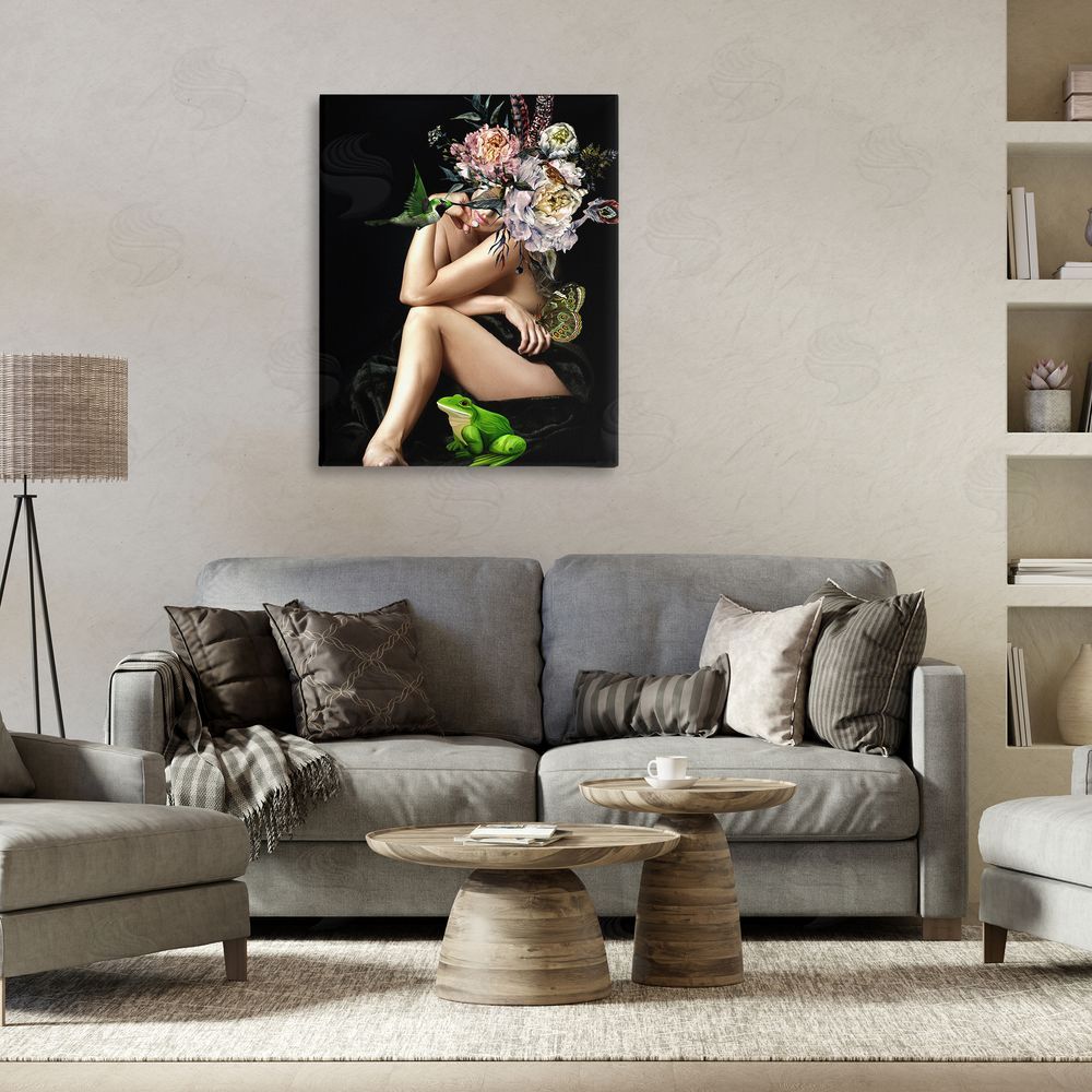 Yvonne Coleman Burney Midnight Elevations Portrait Canvas Wall Art Print in Room