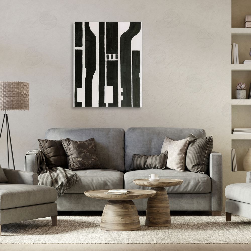 Wellington Studio Circuit Abstract Composition Canvas Wall Art Print in Room