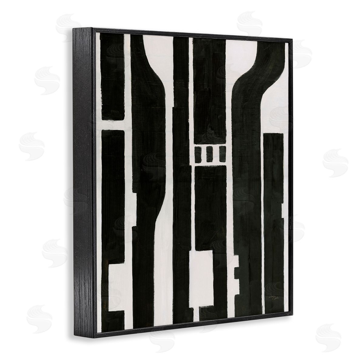Wellington Studio Circuit Abstract Composition Black Framed Giclee Wall Art Print