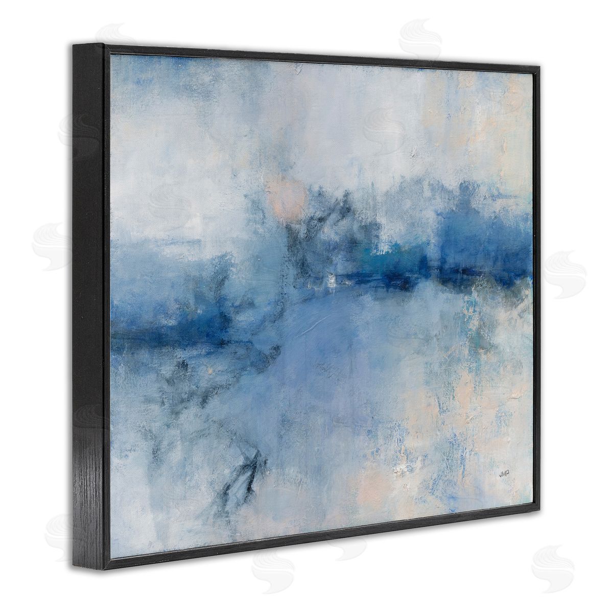 Julia Purinton Blue Seaside Impressions Black Framed Giclee Wall Art Print
