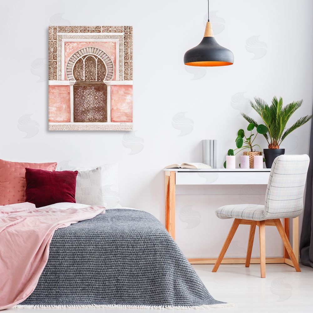 Yvette St. Amant Moroccan Tiled Alcove Canvas Wall Art Print in Room