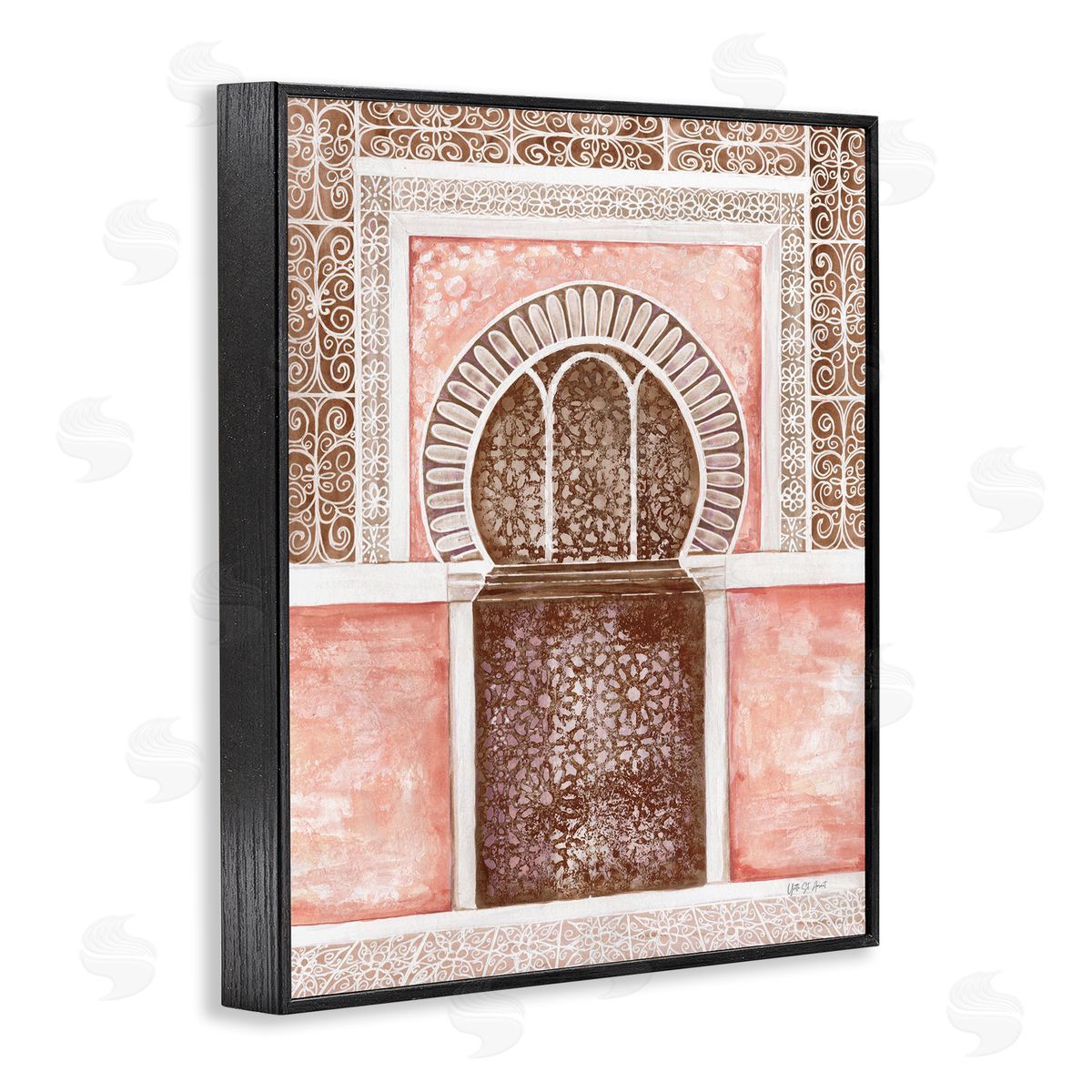 Yvette St. Amant Moroccan Tiled Alcove Black Framed Giclee Wall Art Print