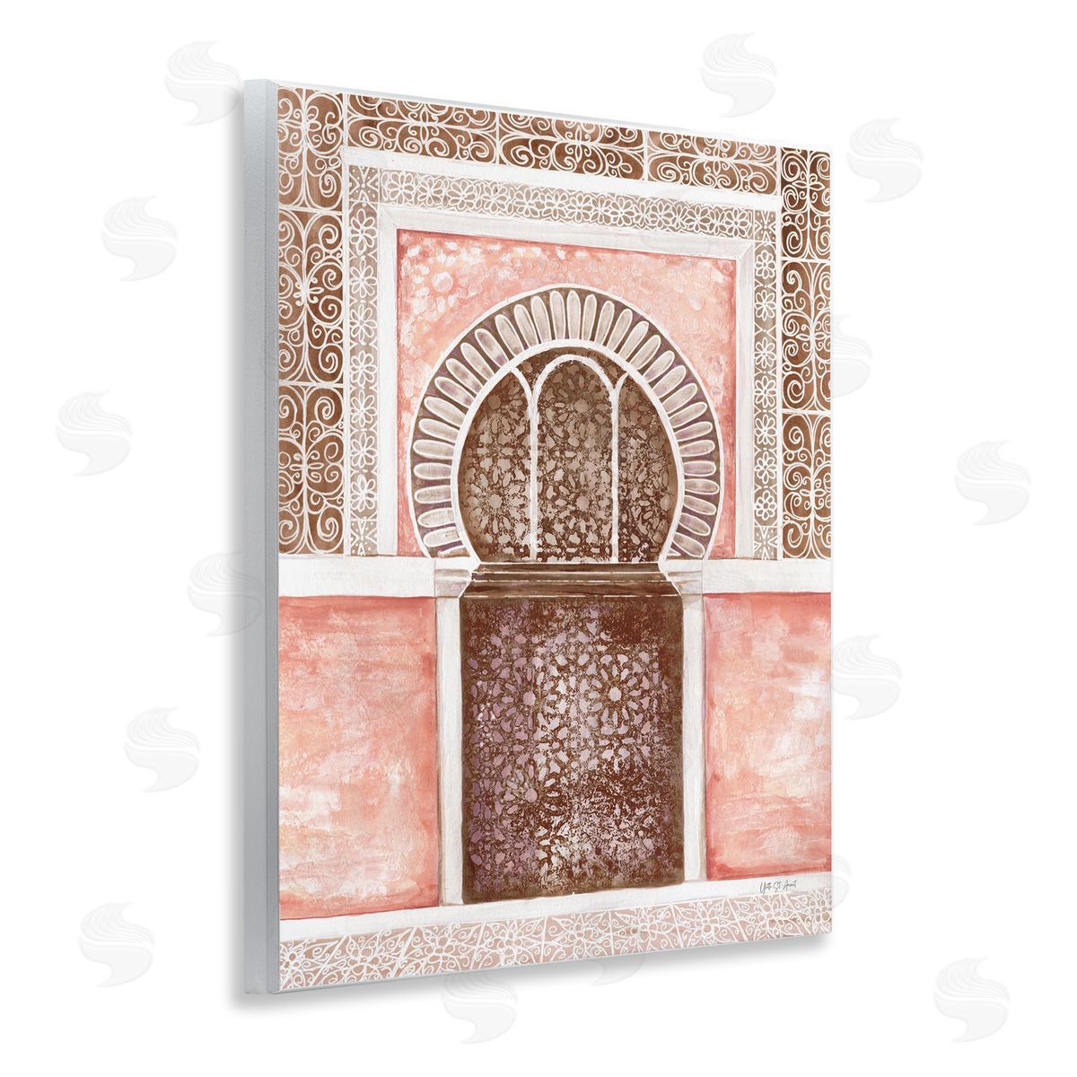 Yvette St. Amant Moroccan Tiled Alcove Wooden Wall Plaque Art Print