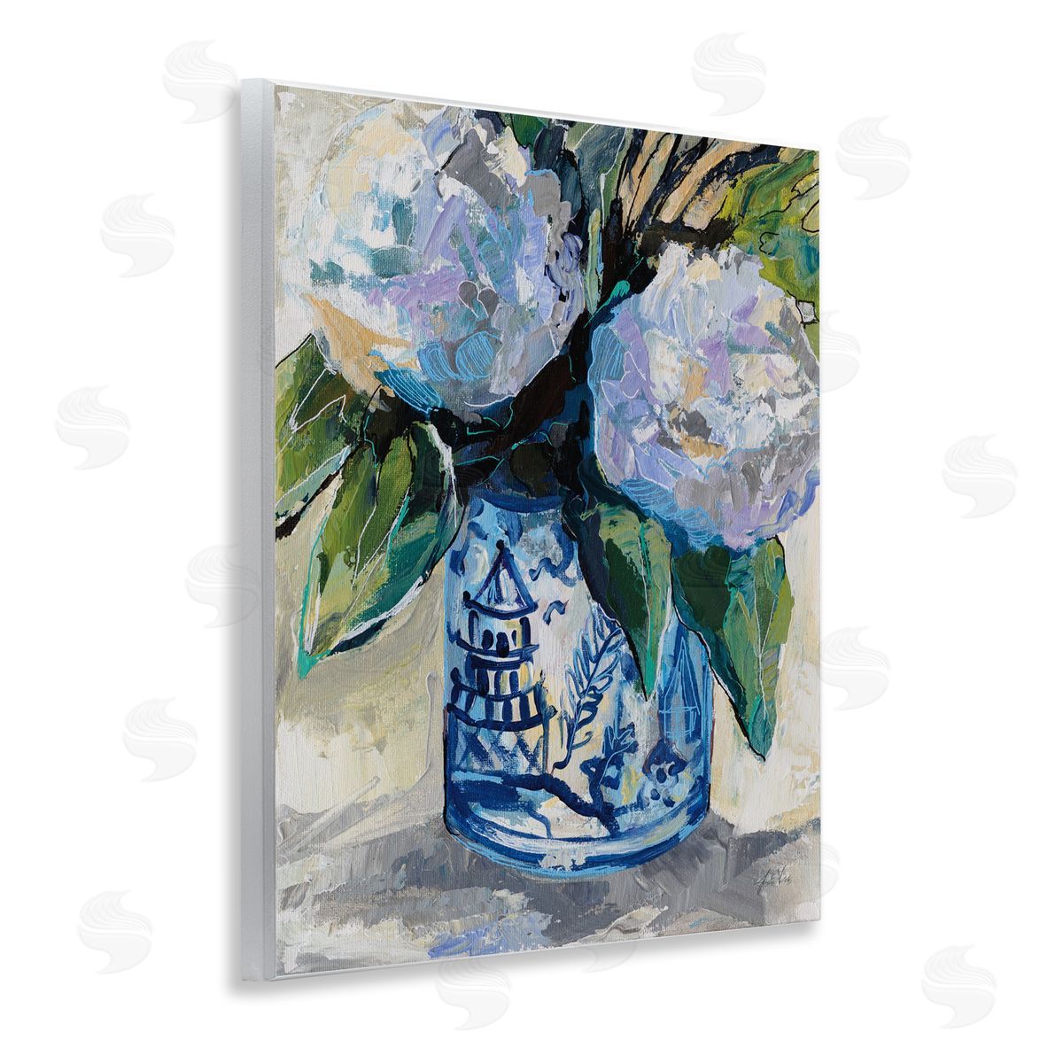 Jeanette Vertentes August Blooming Bouquet Wooden Wall Plaque Art Print