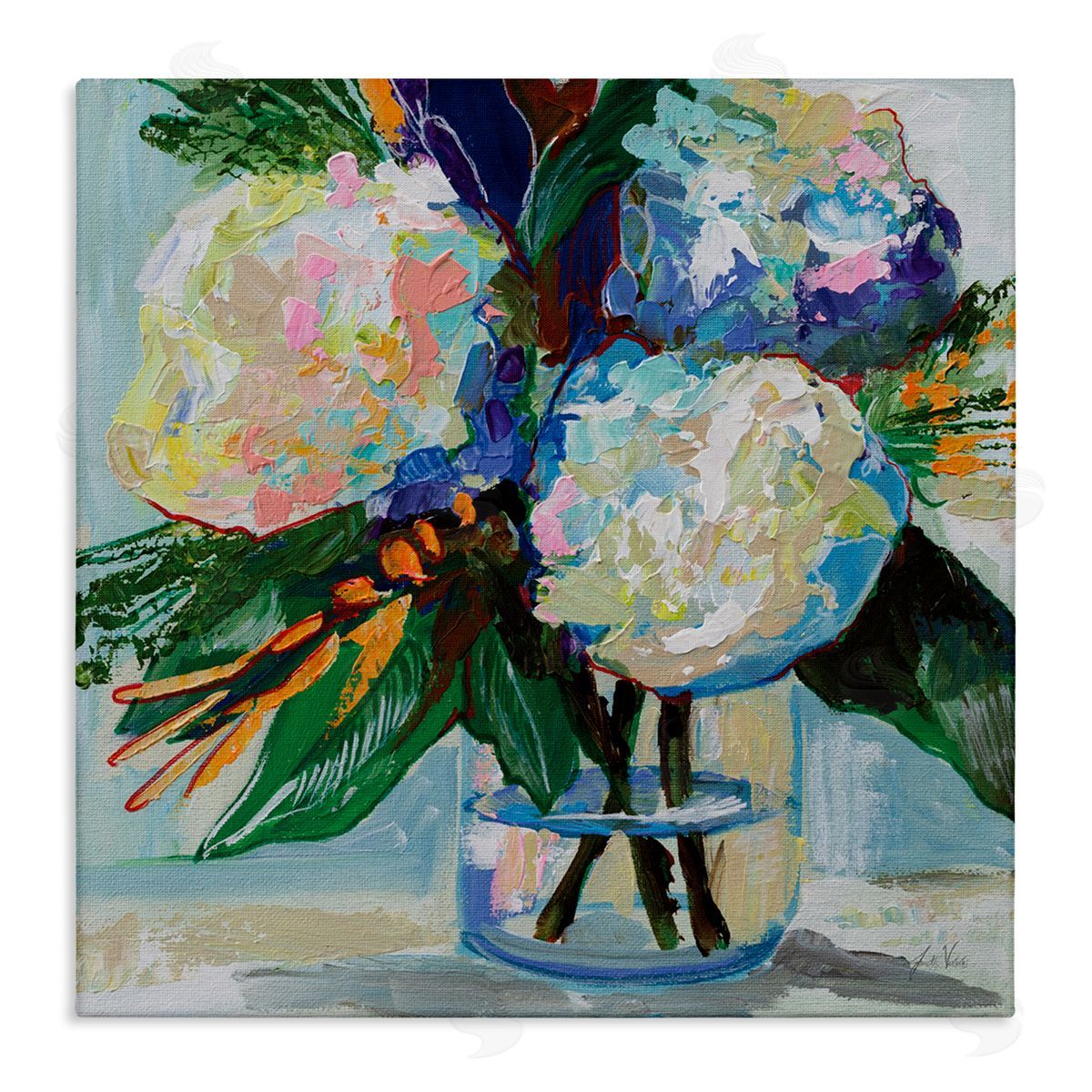 Jeanette Vertentes Bold Summer Blooms Canvas Wall Art Print