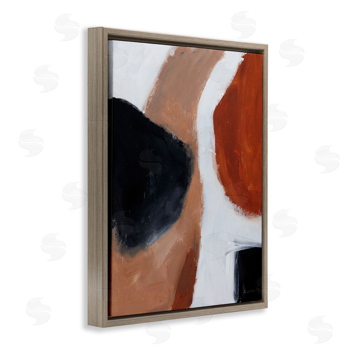 Pamela Munger Rare Earth Tones Abstract Brown Floating Frame Canvas Wall Art Print