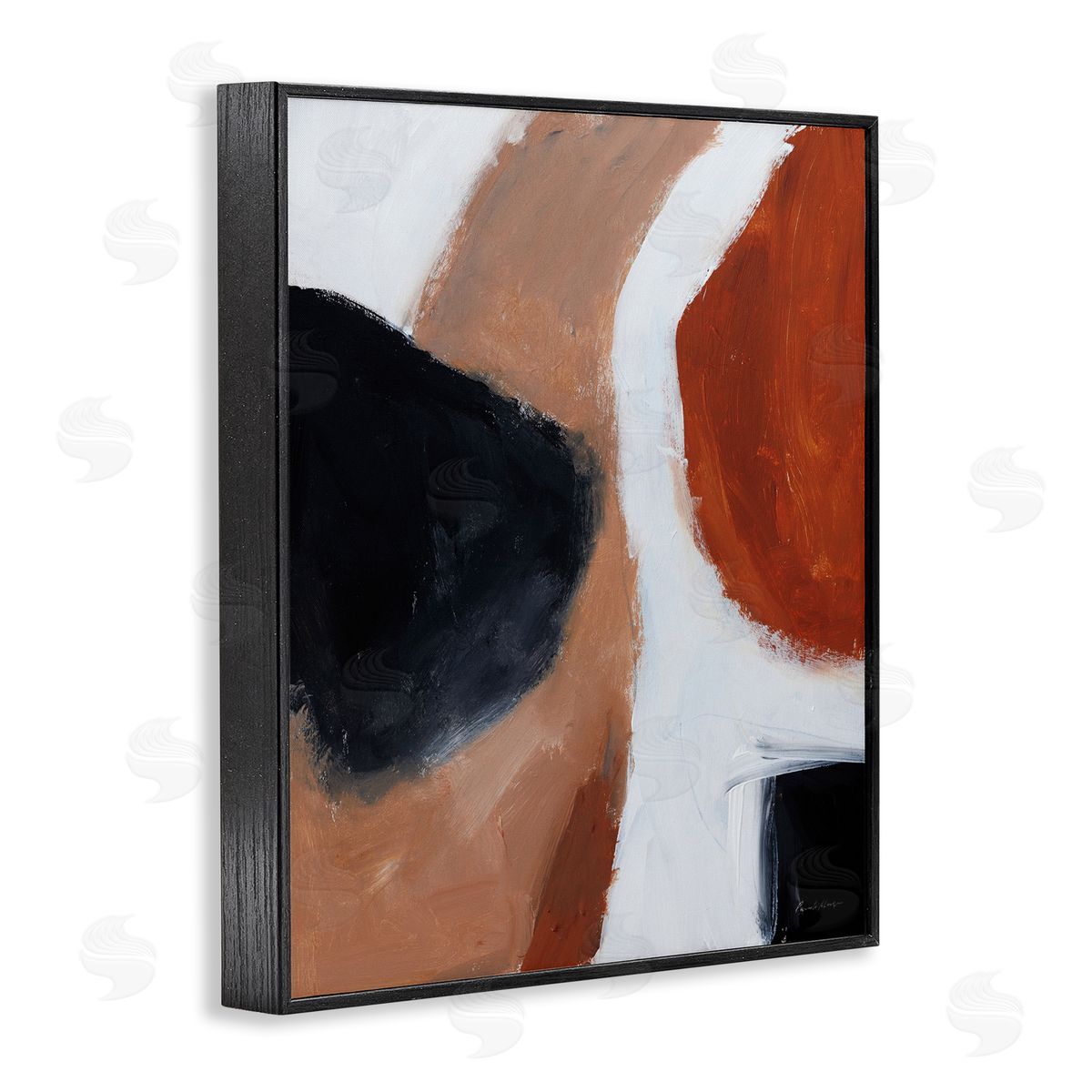 Pamela Munger Rare Earth Tones Abstract Black Framed Giclee Wall Art Print
