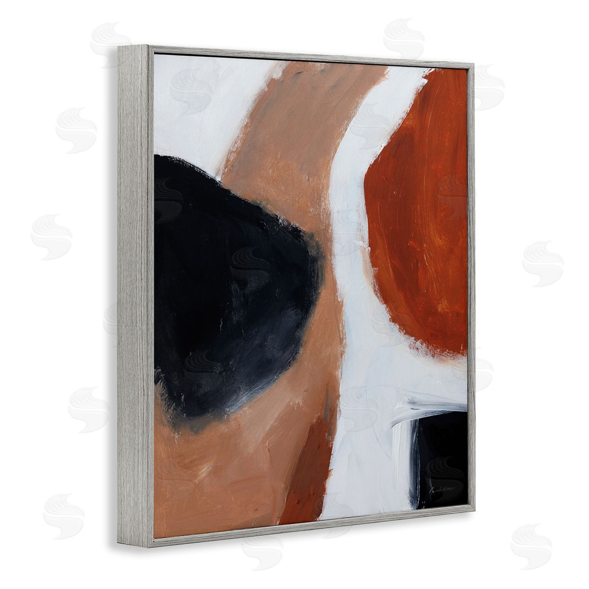Pamela Munger Rare Earth Tones Abstract Gray Framed Giclee Wall Art Print