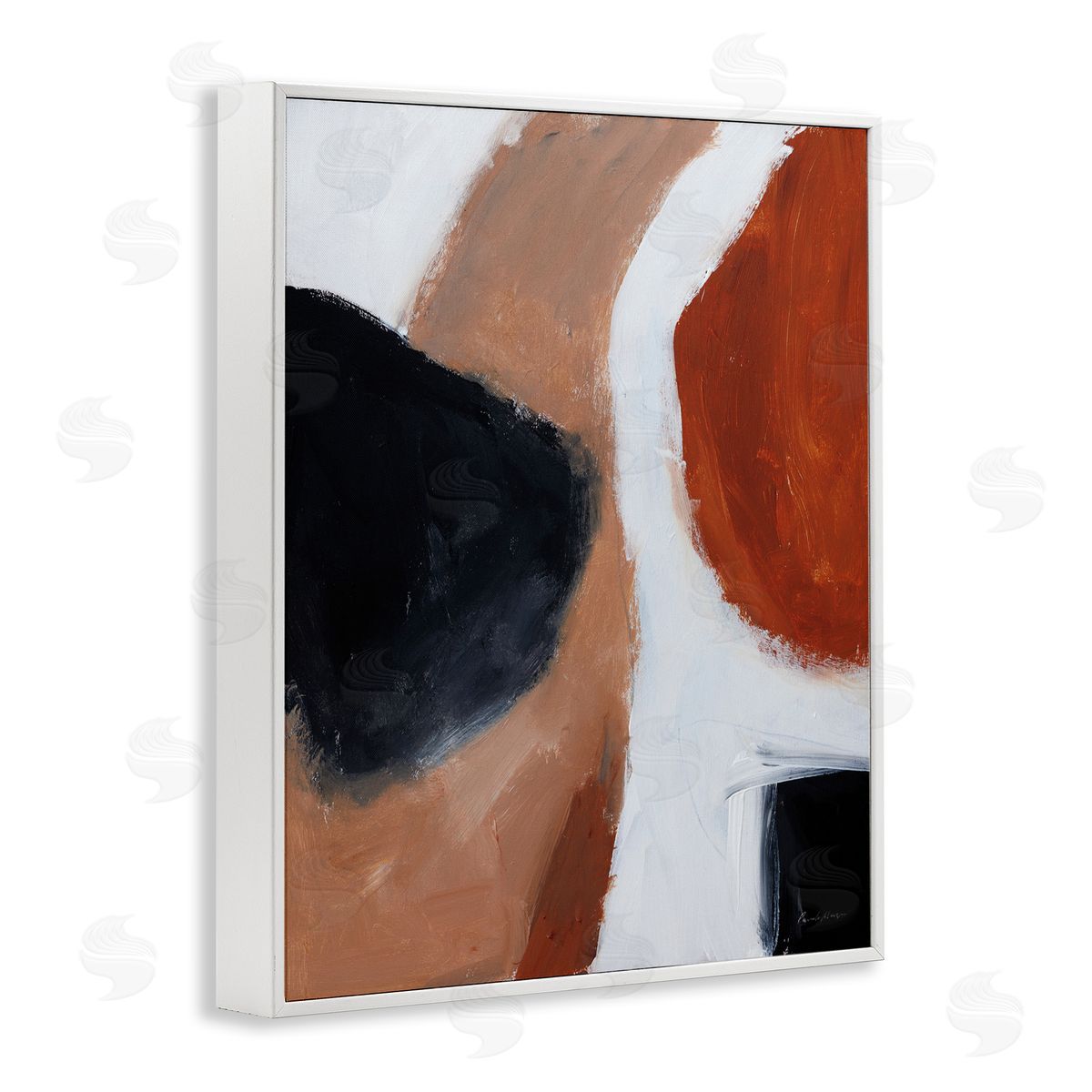 Pamela Munger Rare Earth Tones Abstract White Framed Giclee Wall Art Print