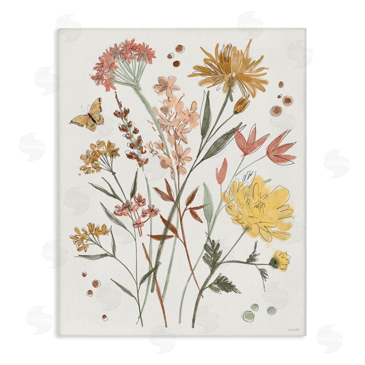 Anne Tavoletti Full Bloom Wildflowers Canvas Wall Art Print