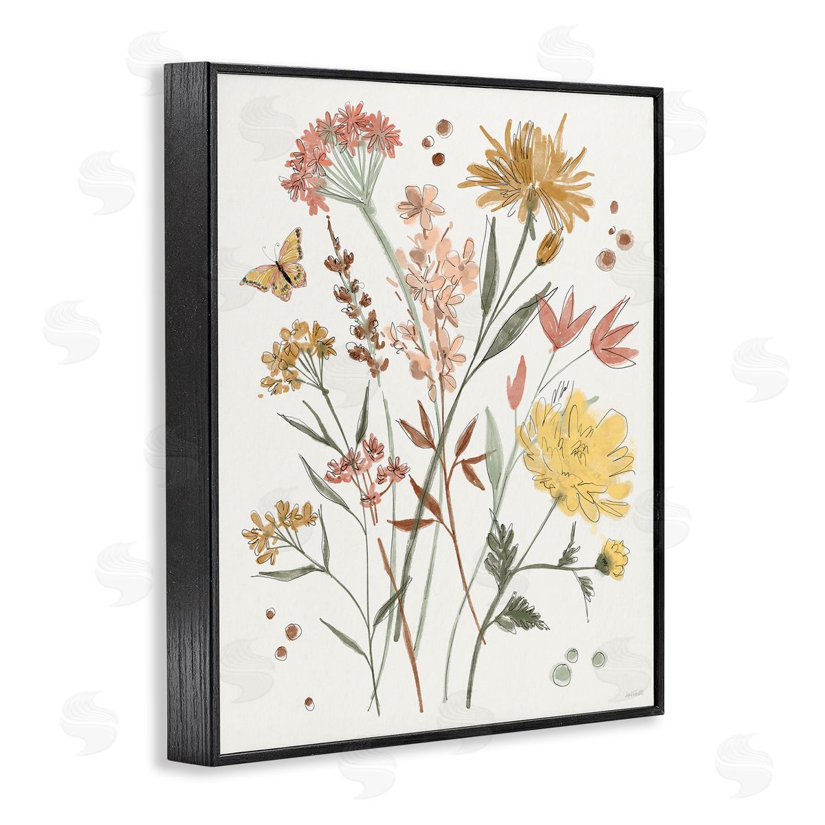 Anne Tavoletti Full Bloom Wildflowers Black Framed Giclee Wall Art Print