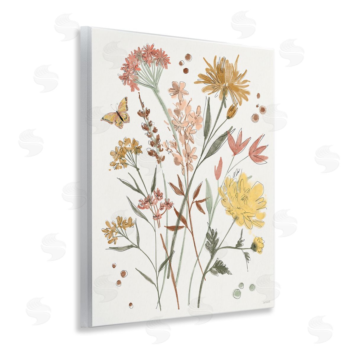 Anne Tavoletti Full Bloom Wildflowers Wooden Wall Plaque Art Print