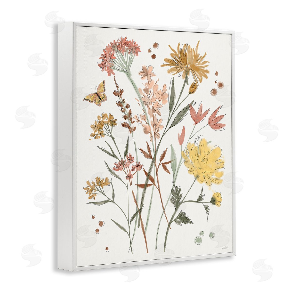 Anne Tavoletti Full Bloom Wildflowers White Framed Giclee Wall Art Print