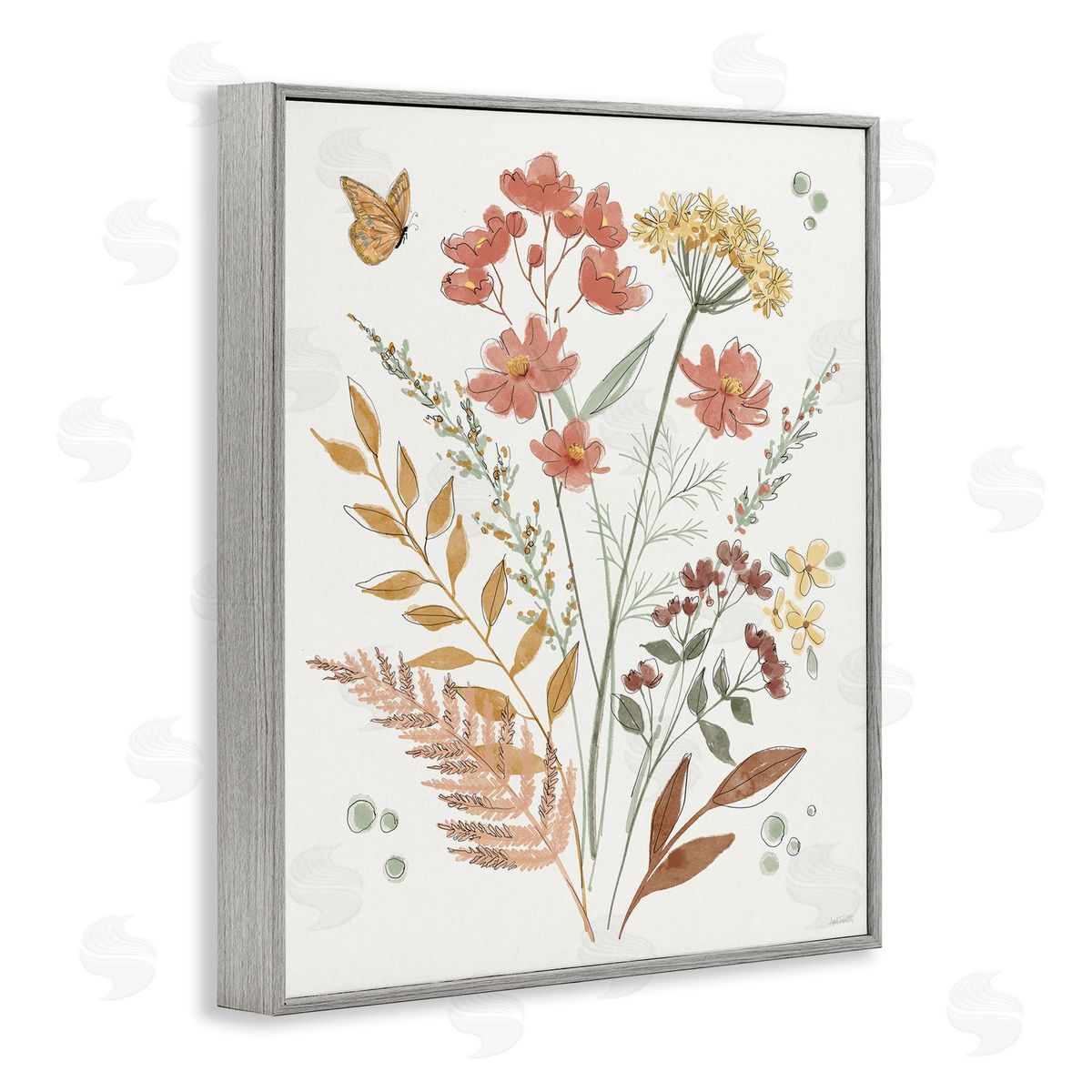 Anne Tavoletti Full Bloom Botanicals Gray Framed Giclee Wall Art Print