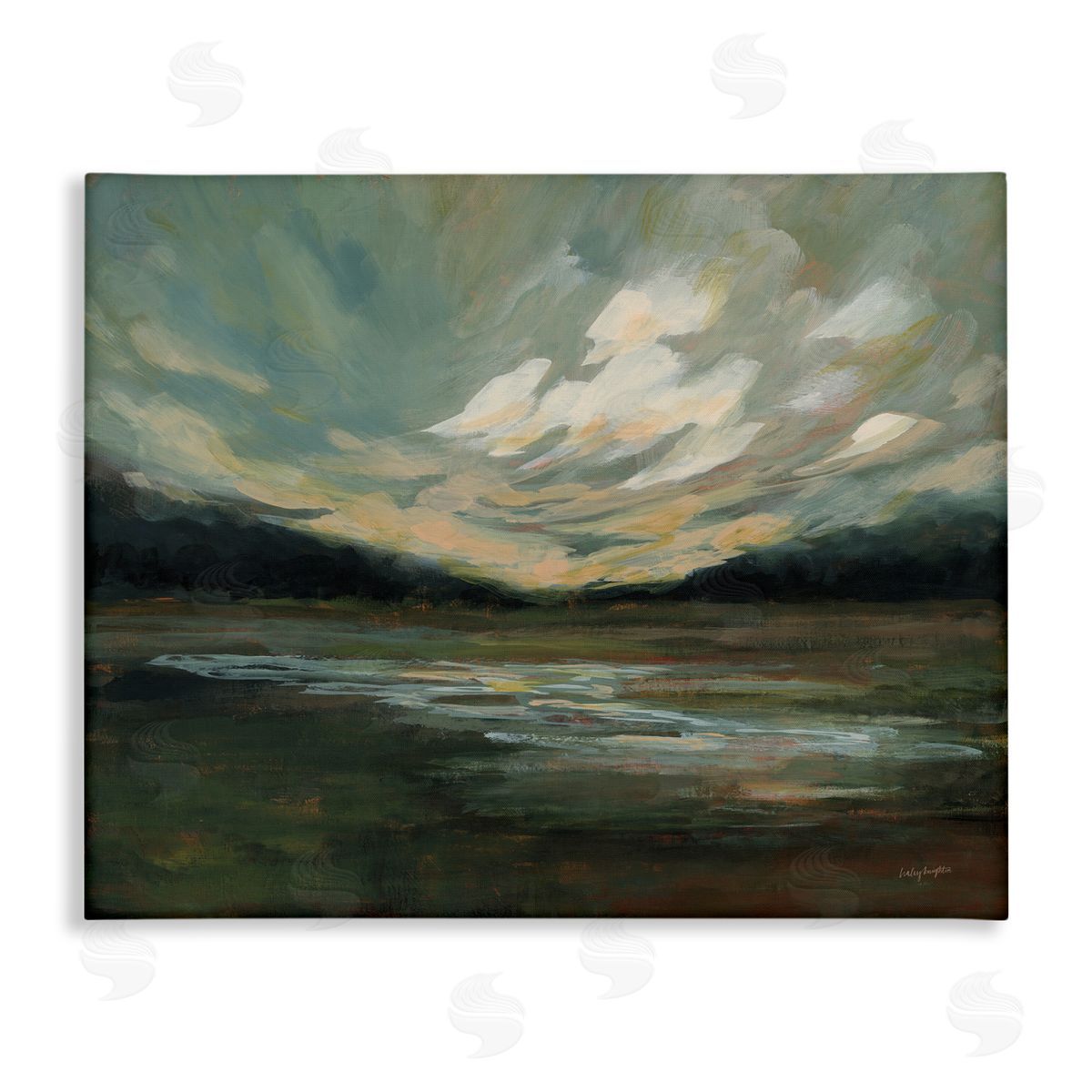 Haley Knighten Billowing Clouds Landscape Canvas Wall Art Print