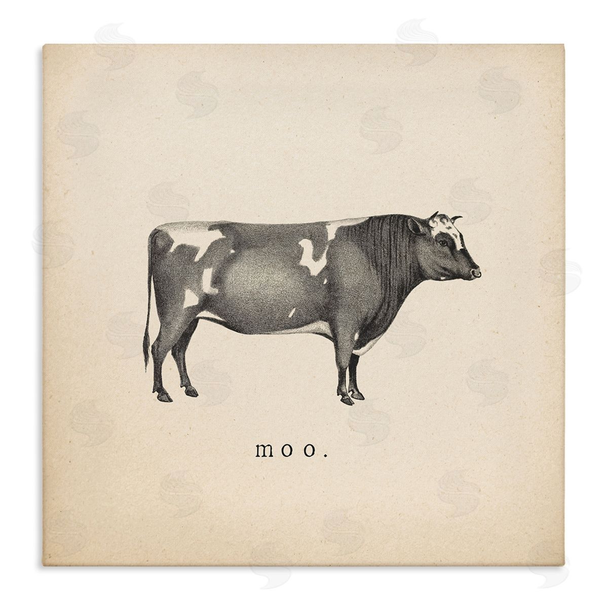 Wild Apple Portfolio Moo Farm Cow Sounds Canvas Wall Art Print