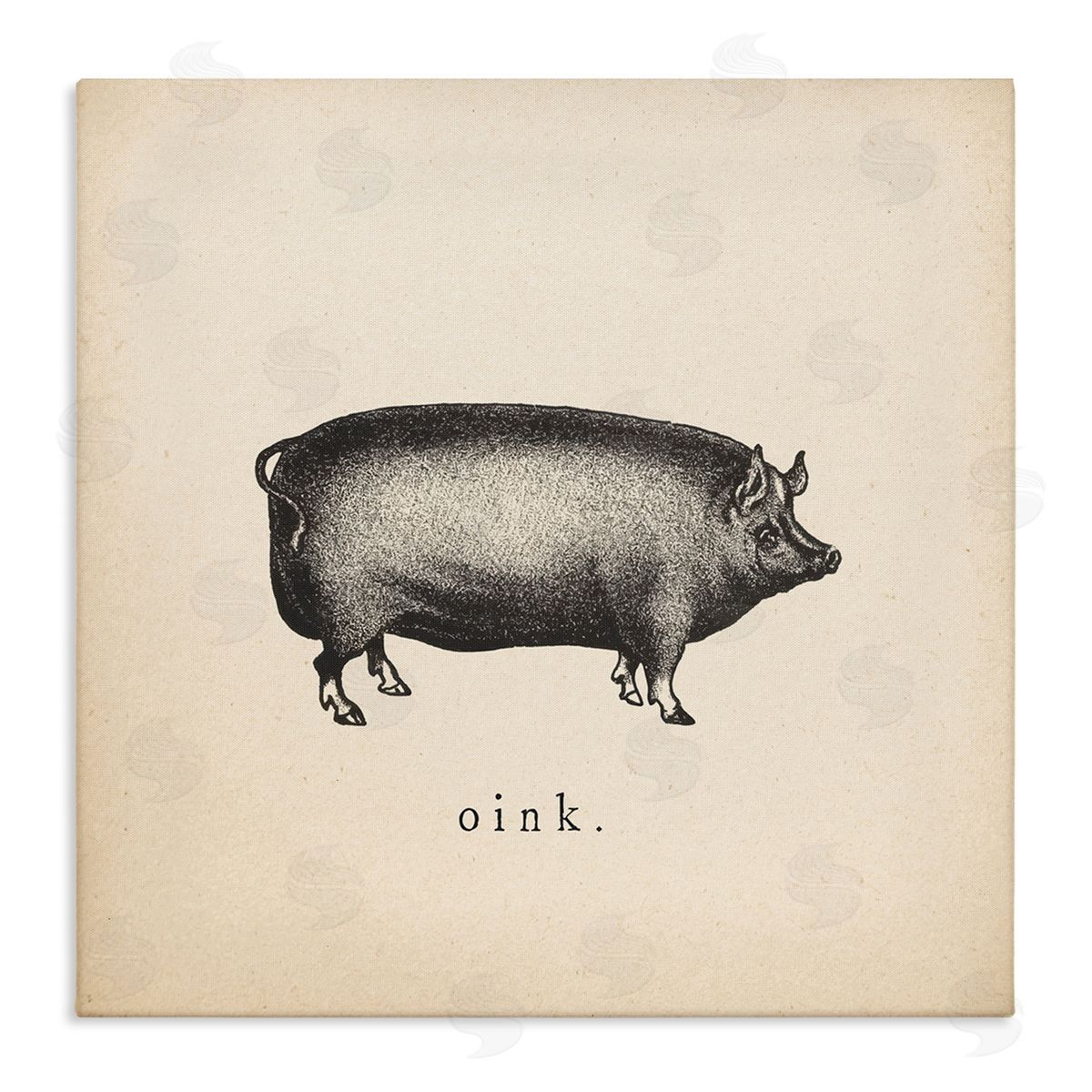 Wild Apple Portfolio Oink Farm Pig Sounds Canvas Wall Art Print